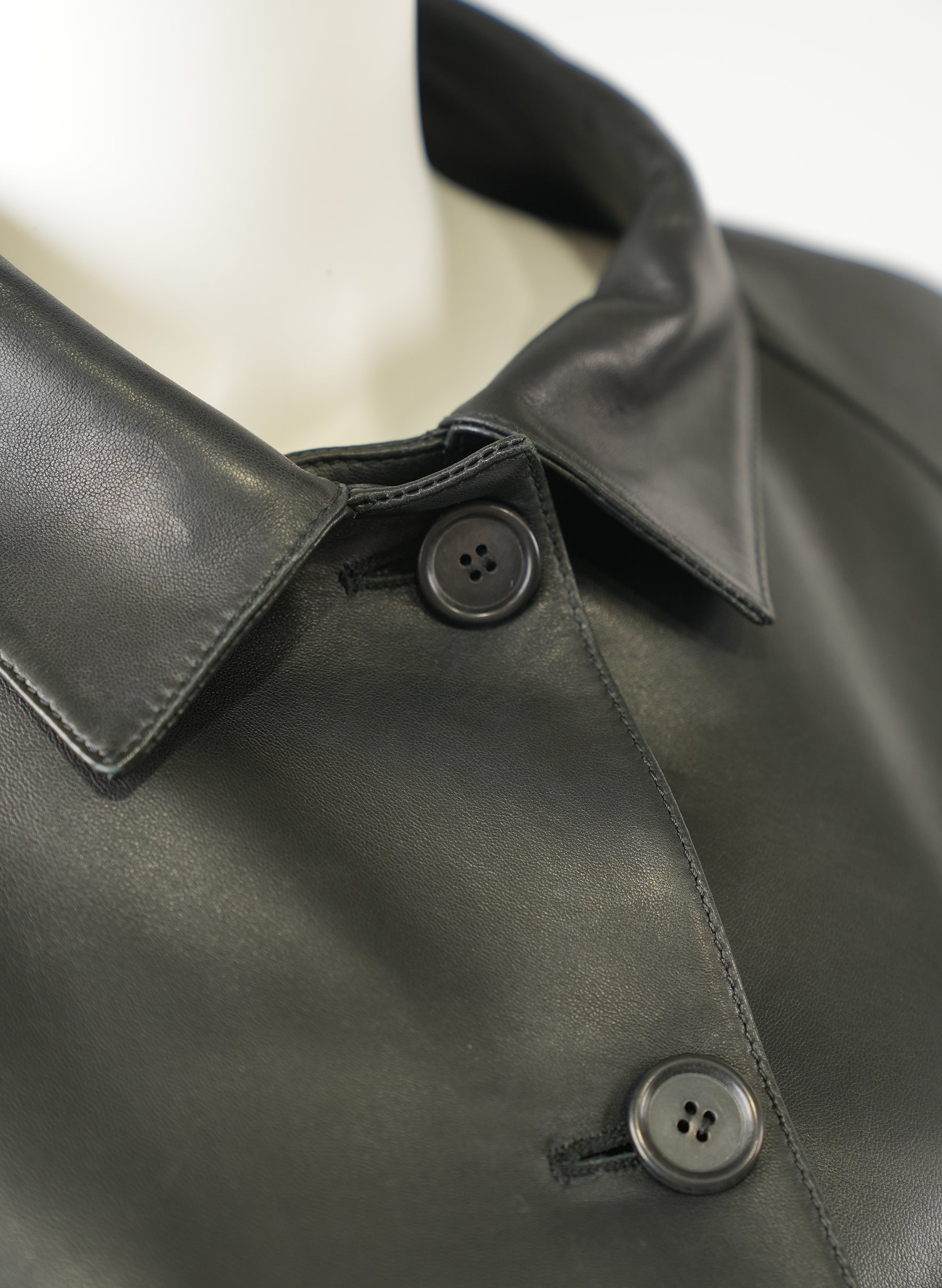 Prada Mid Sleeve Black Leather Jacket