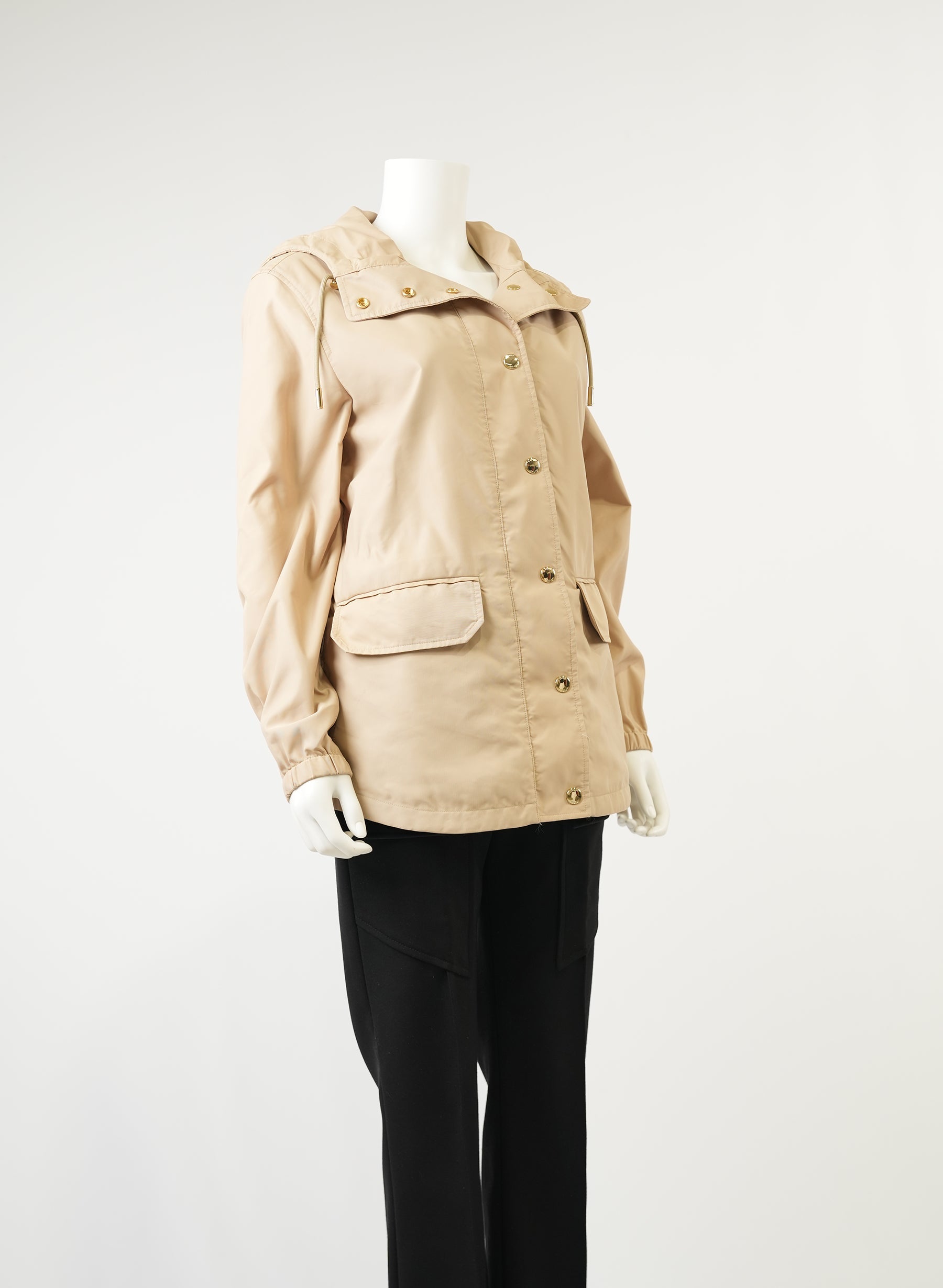 Veste imperméable beige à capuche Burberry