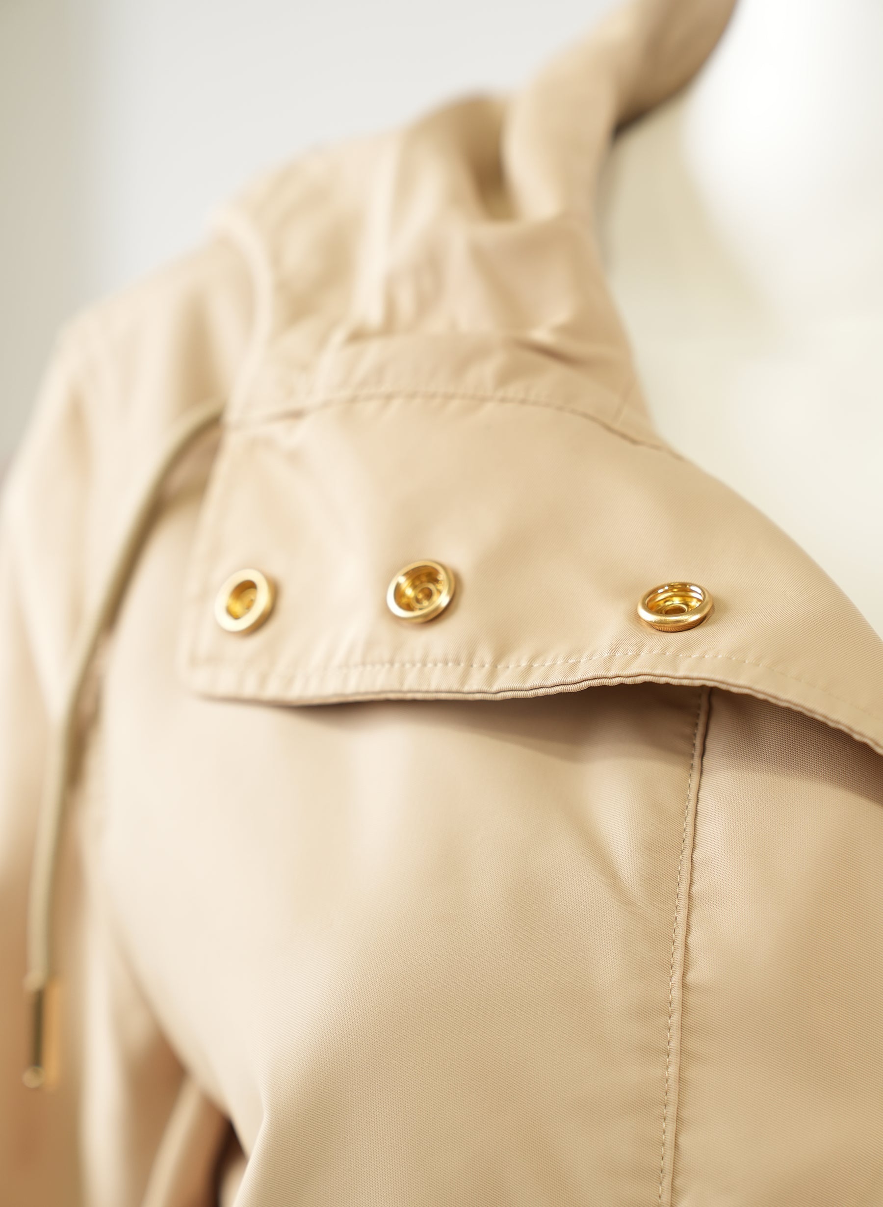 Burberry Hooded Beige Rain Jacket