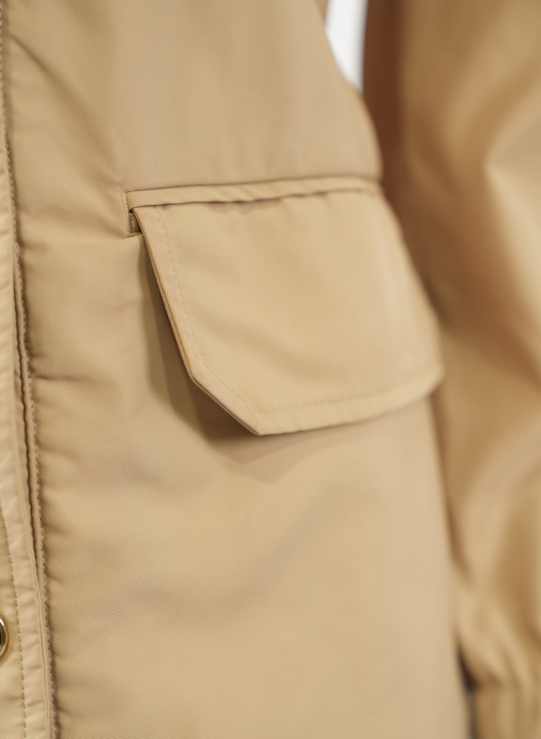 Veste imperméable beige à capuche Burberry