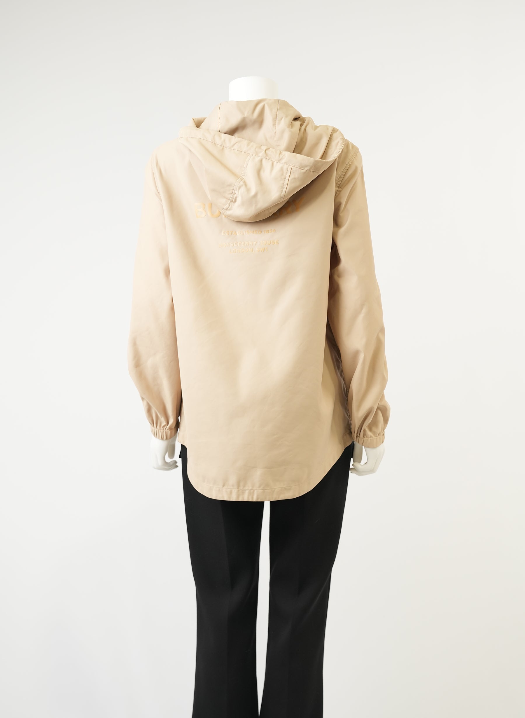 Veste imperméable beige à capuche Burberry