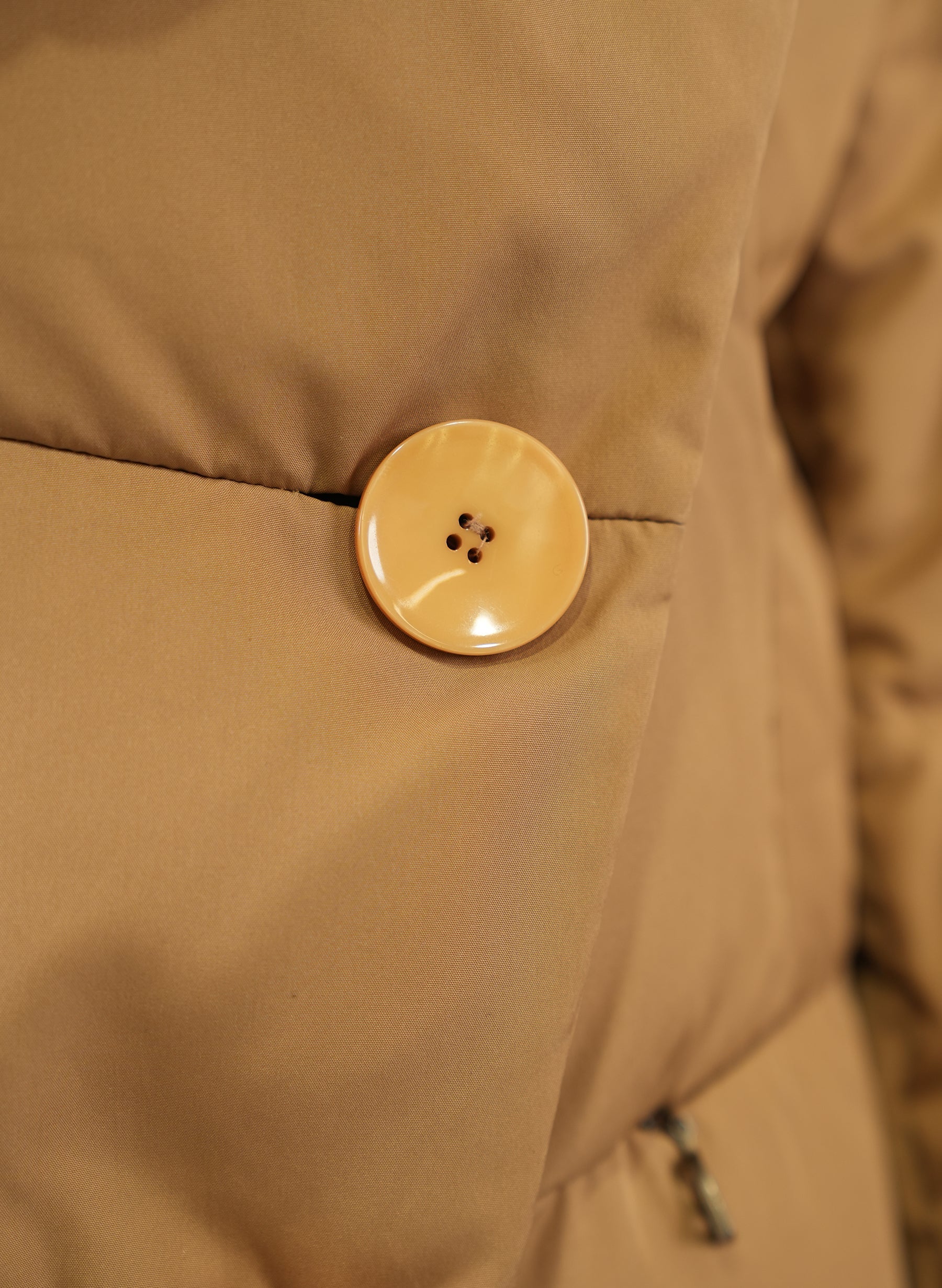 Doudoune Max Mara marron à col châle