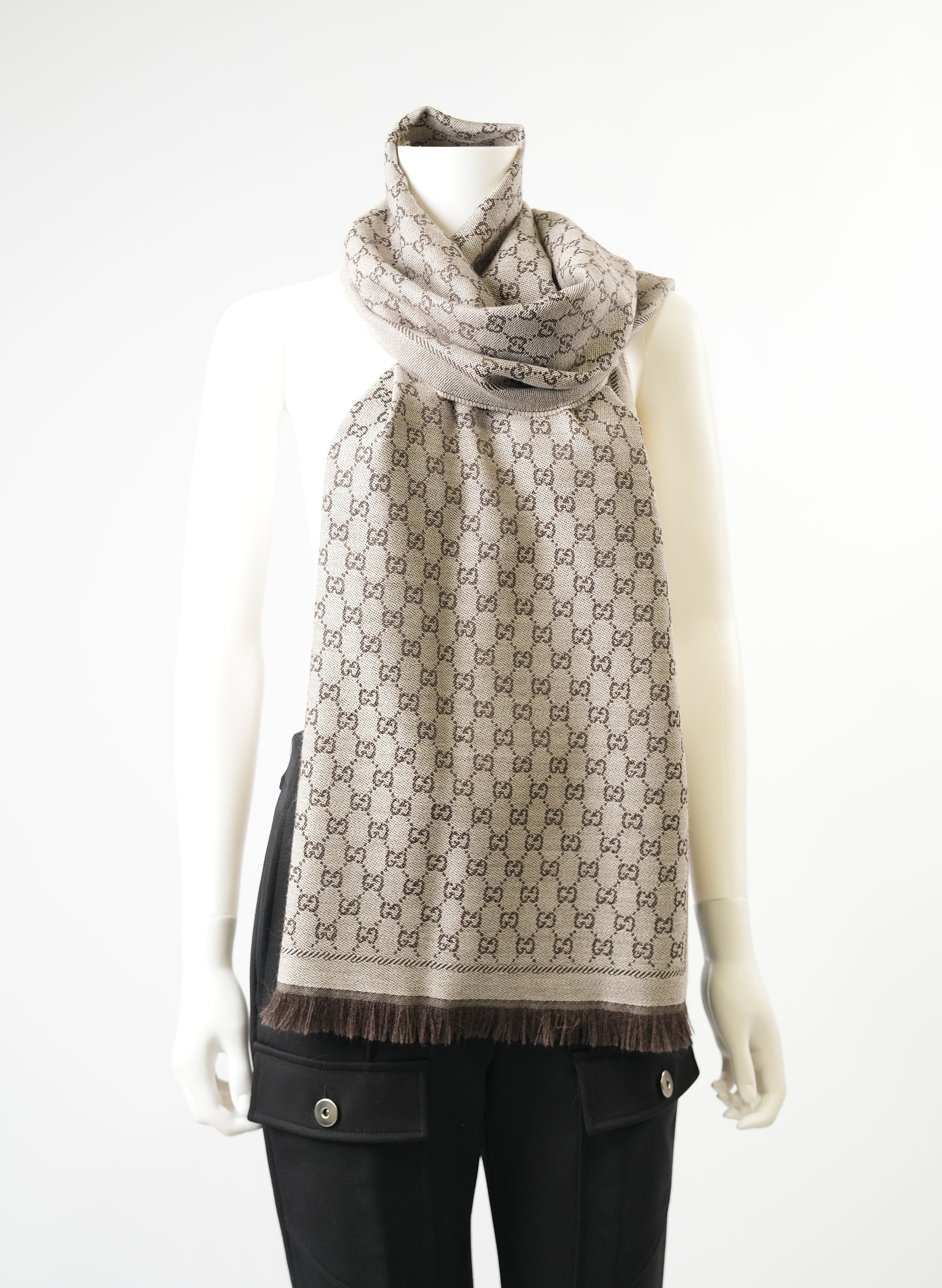 Écharpe Gucci GG Jacquard en laine