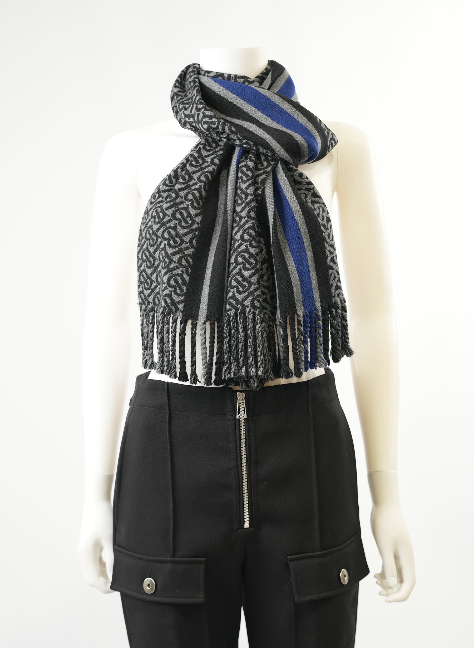 Écharpe réversible Burberry à monogramme multicolore