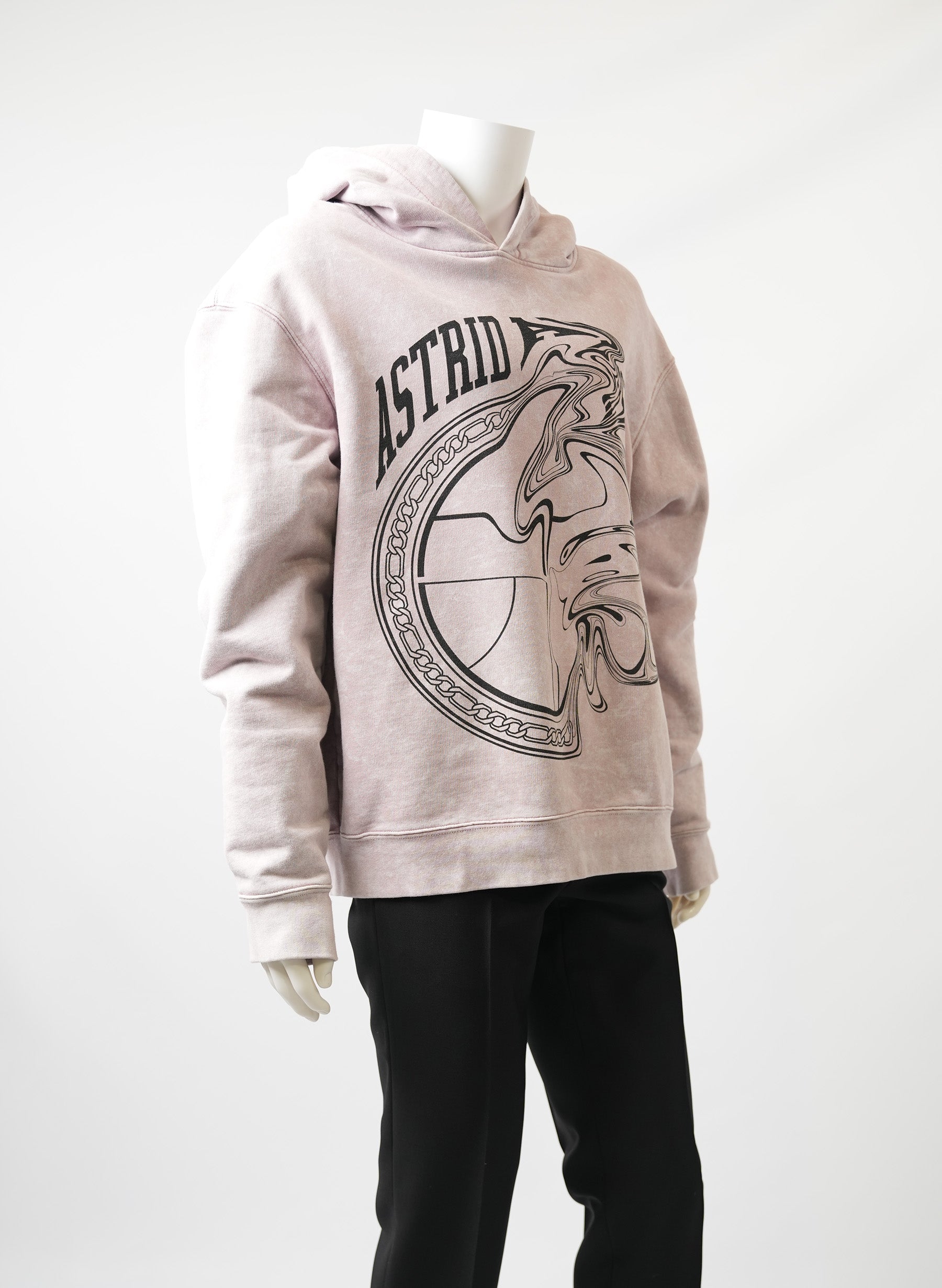 Pull à capuche rose Astrid Andersen