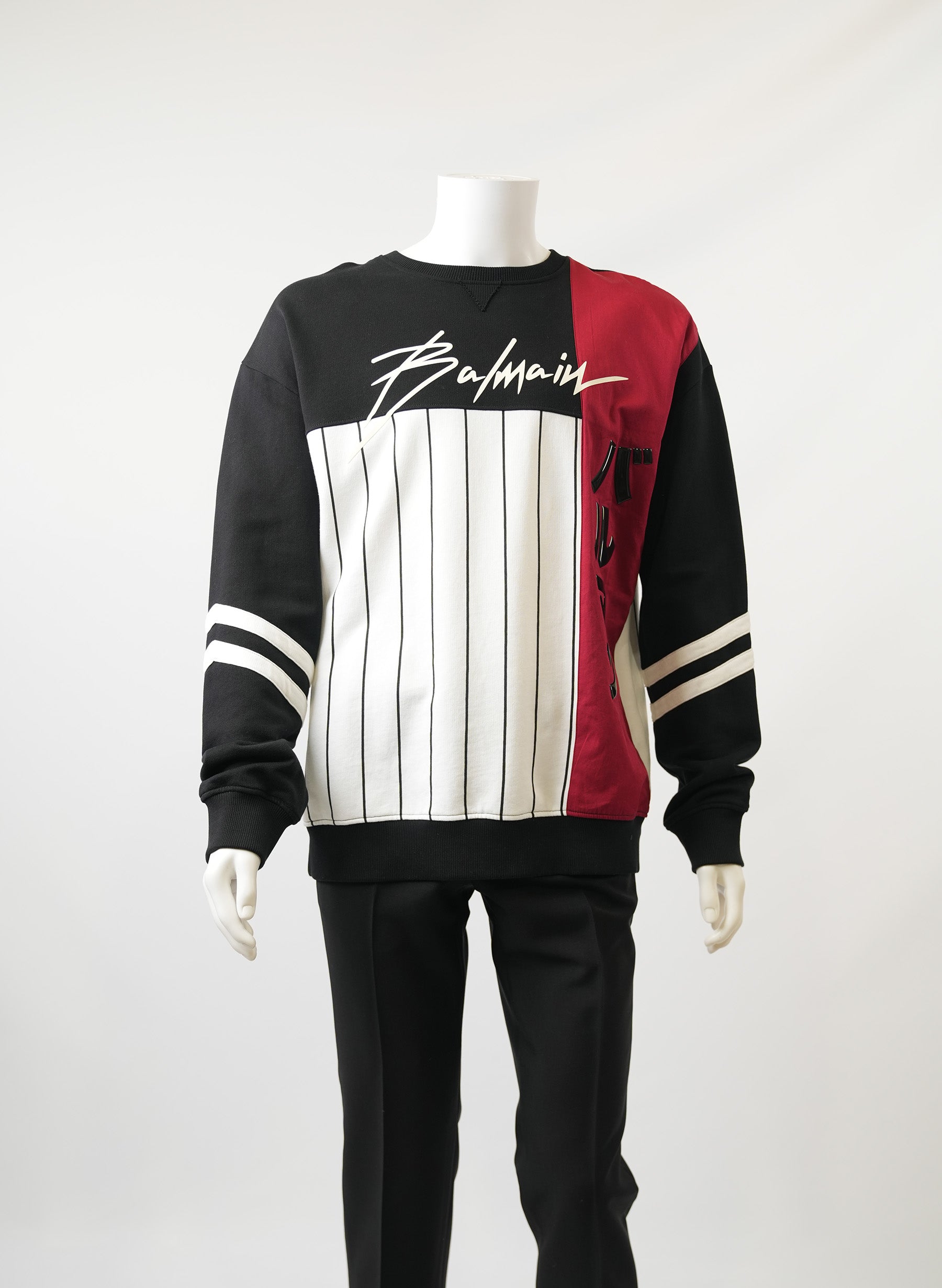 Sweat-shirt de baseball multicolore Balmain