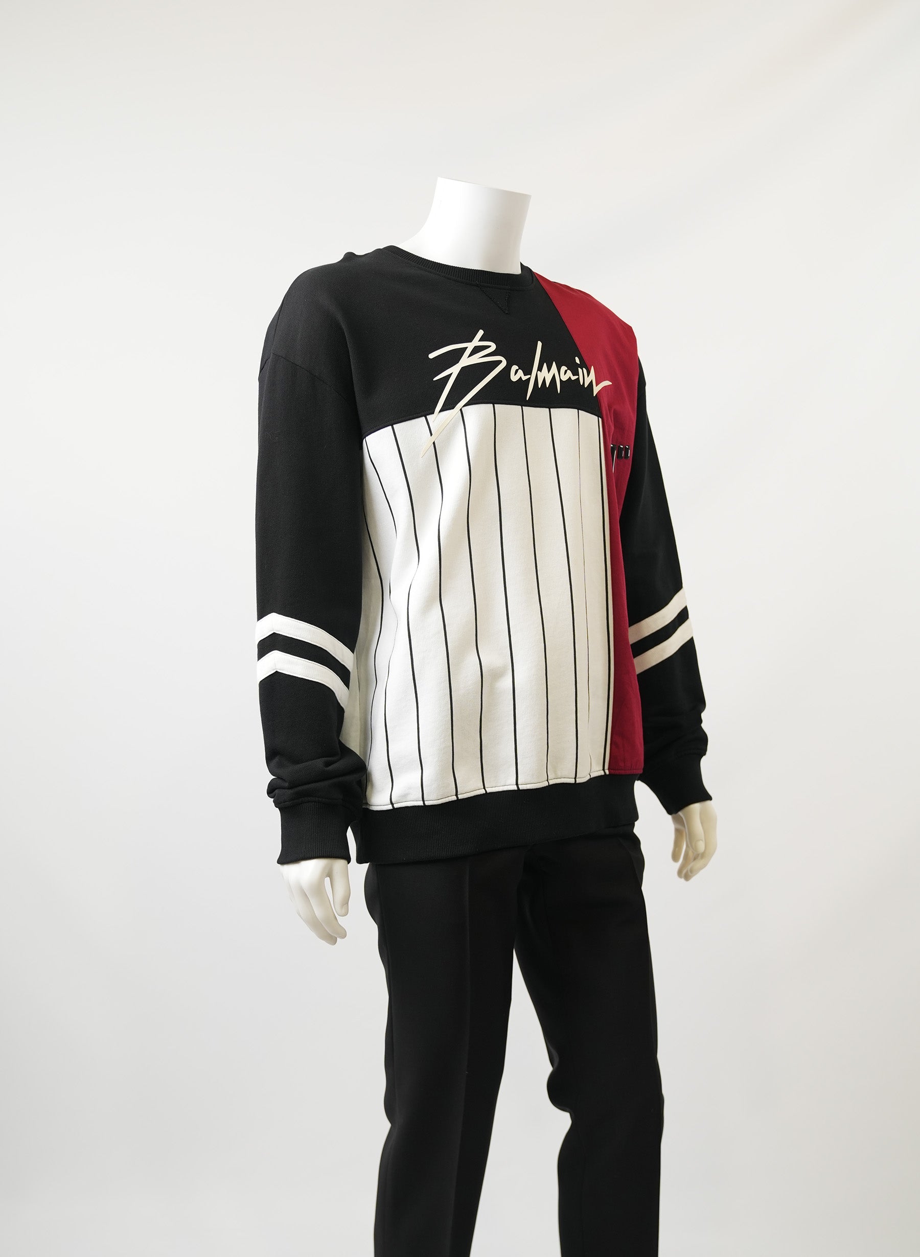 Sweat-shirt de baseball multicolore Balmain