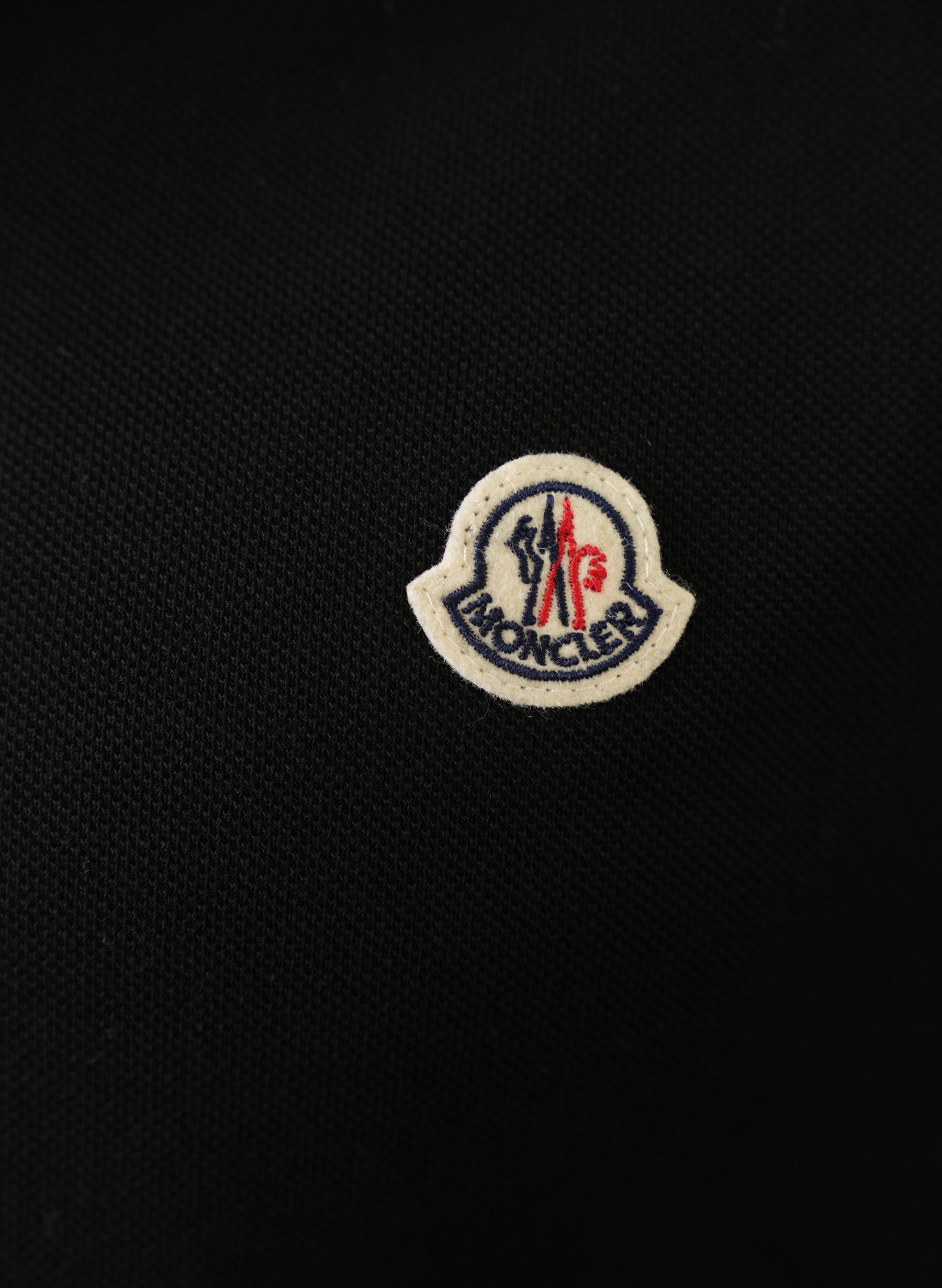 Moncler Black Long Sleeve Polo Shirt