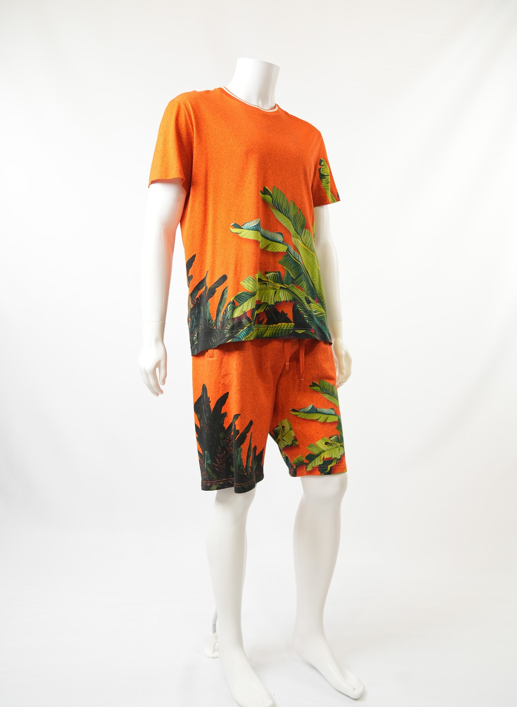 Dolce and Gabbana Girocollo Palm Leaf Graphic 2 Pc Set