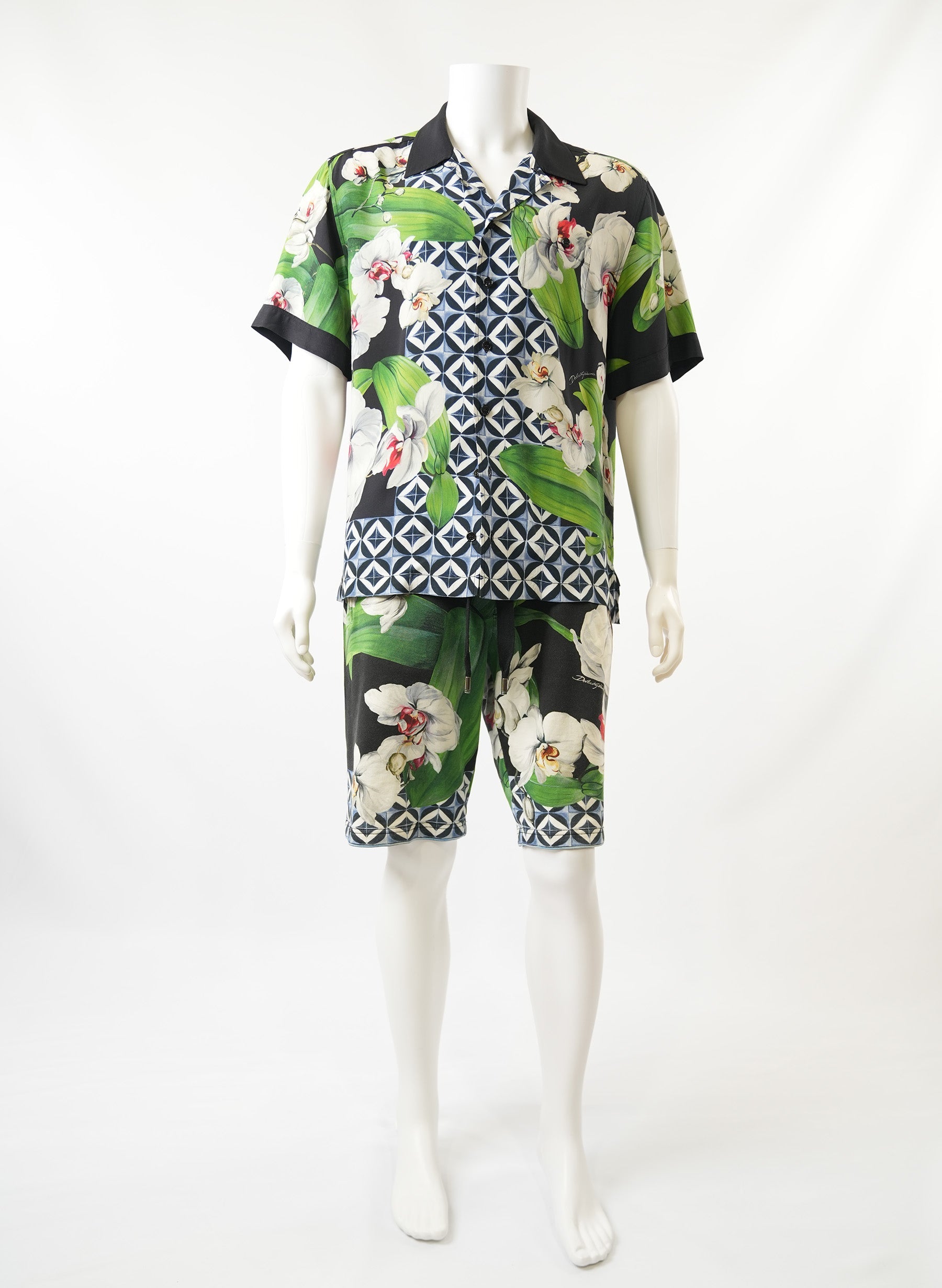 Dolce and Gabbana Orchid-Print Sport 2 Pc Set