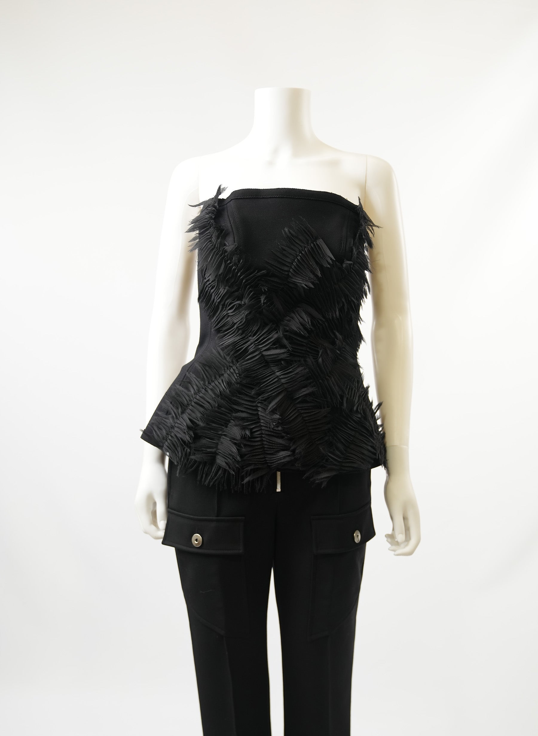 Chemisier noir à épaules dénudées Marie Saint Pierre