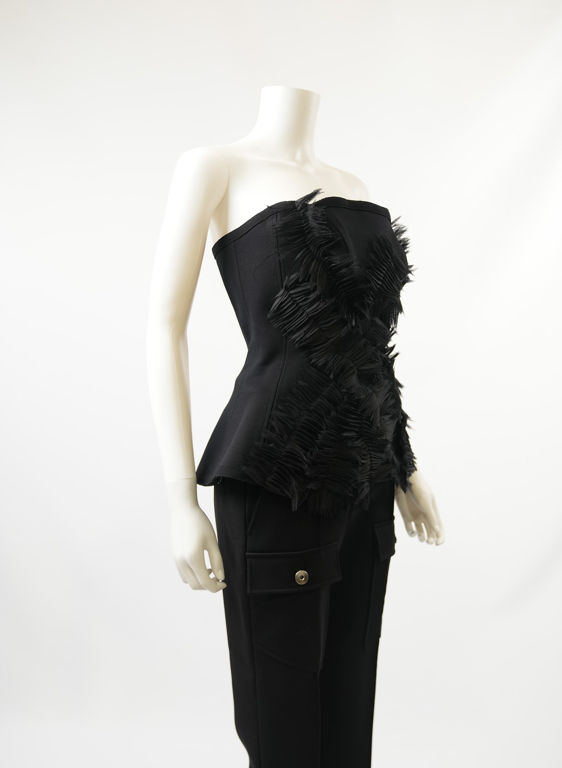 Marie Saint Pierre Off-Shoulder Black Blouse