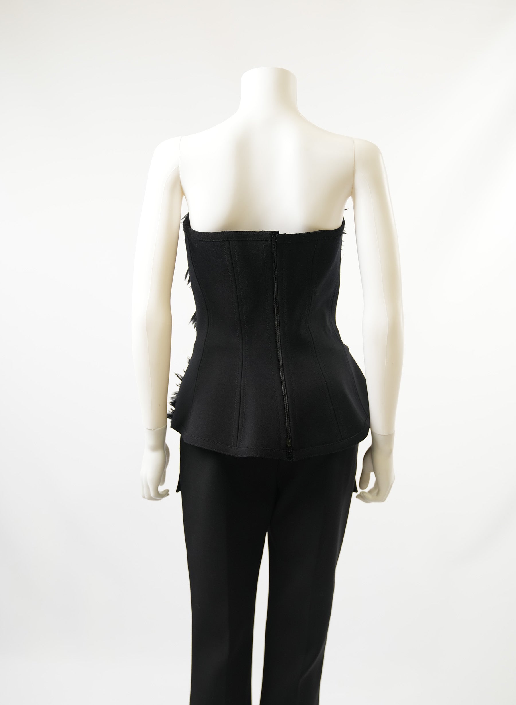 Marie Saint Pierre Off-Shoulder Black Blouse