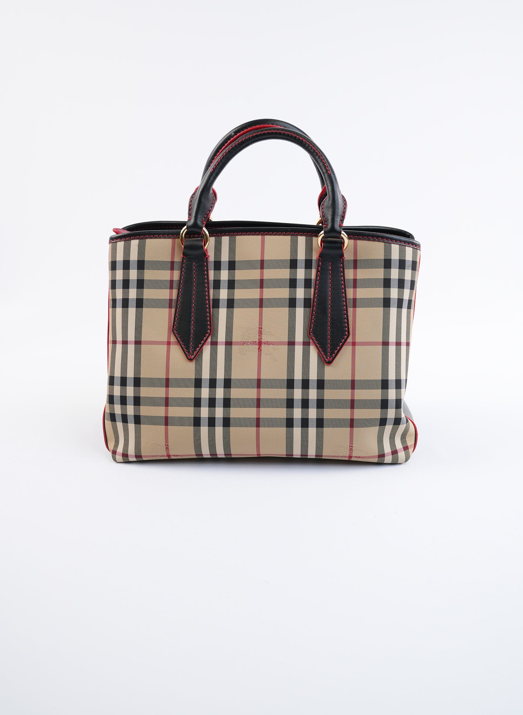 Sac cabas Burberry Ballington à carreaux chevaux