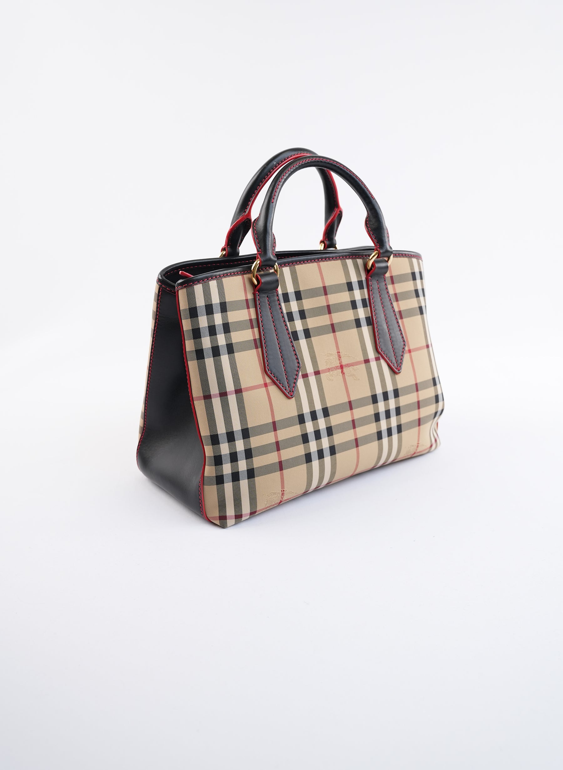 Sac cabas Burberry Ballington à carreaux chevaux