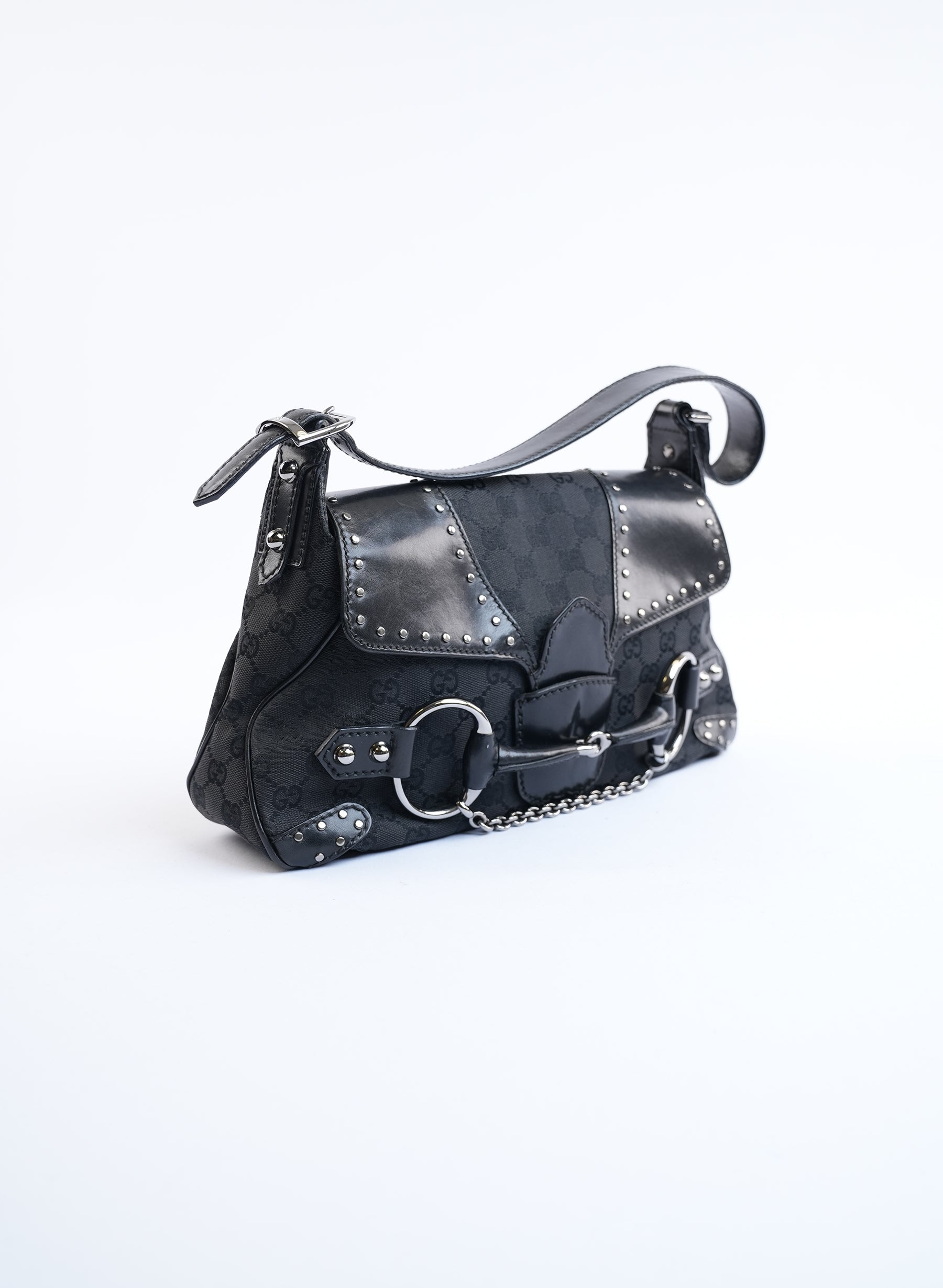 Sac bandoulière Gucci monogramme noir