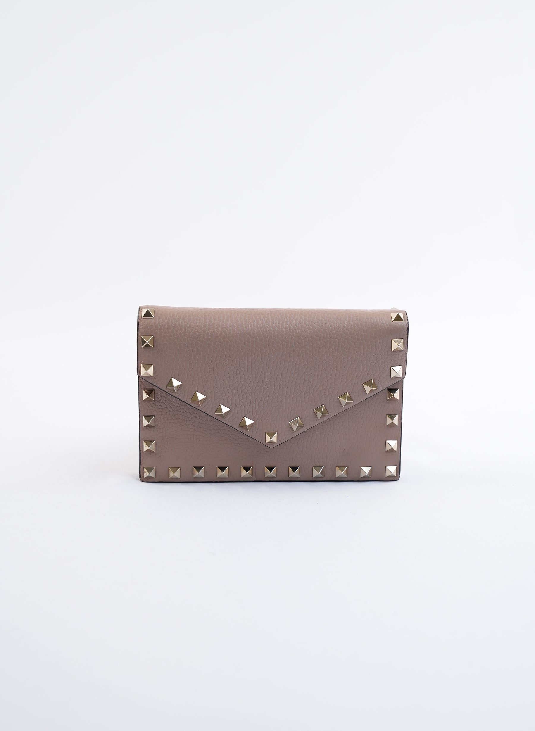 Portefeuille Valentino Rockstud Envelope avec chaîne