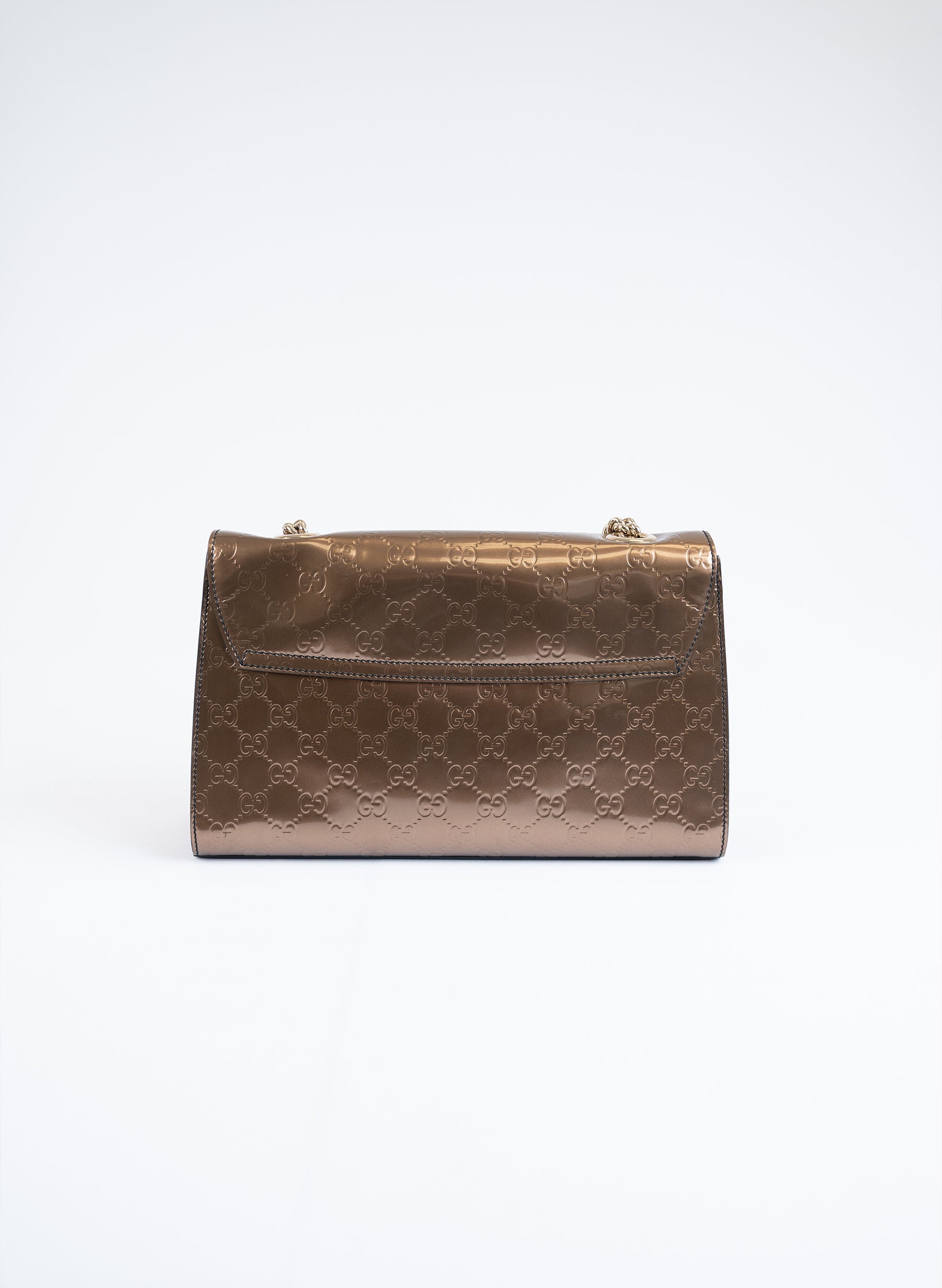 Gucci Guccissima Patent Leather Emily Chain Shoulder Bag