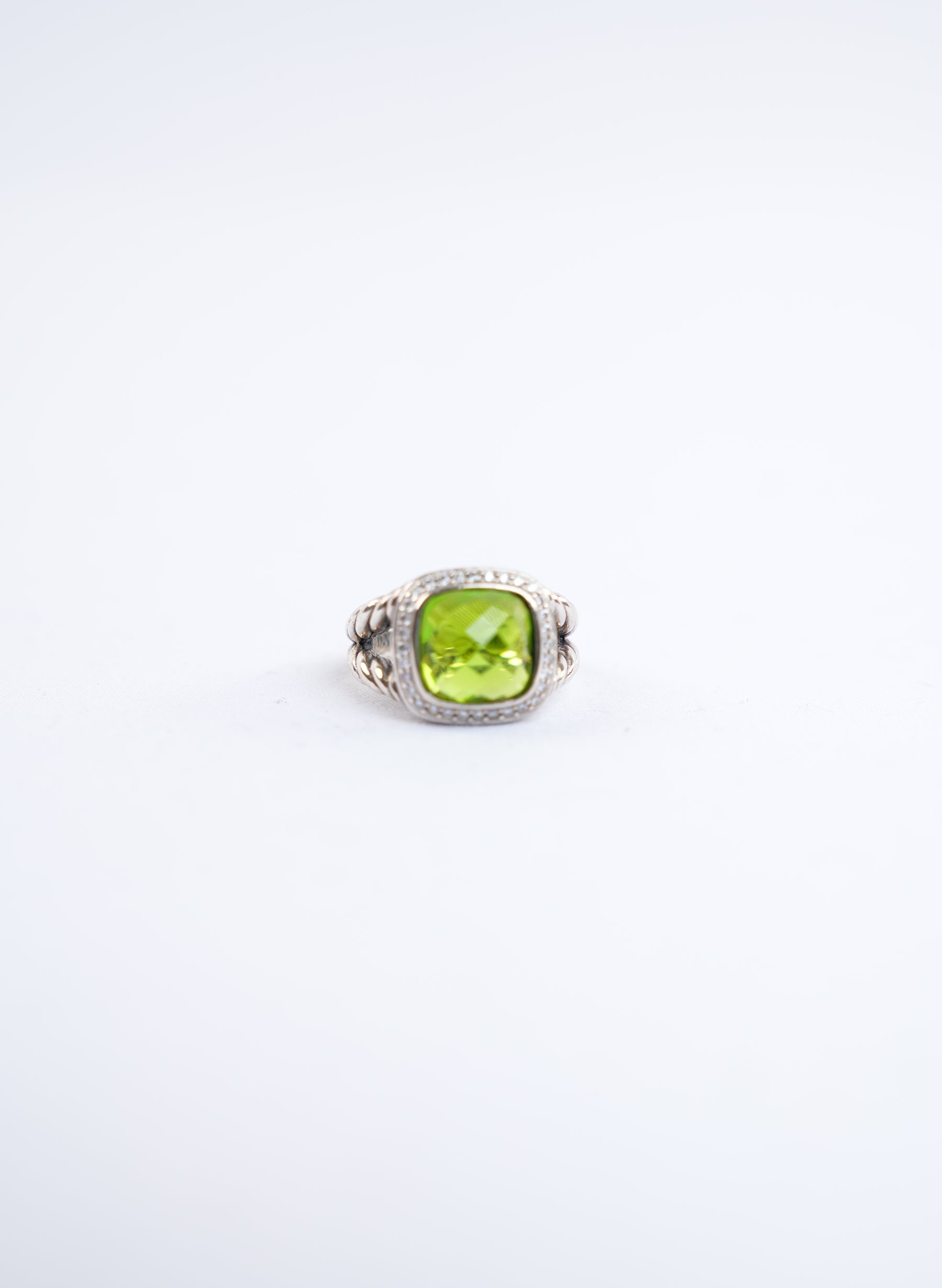 David Yurman Silver Peridot Ring