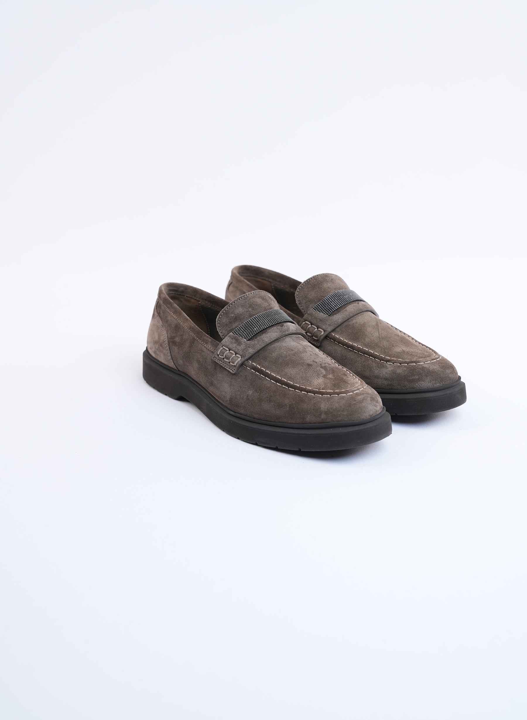 Brunello Cucinelli Mocassins En Daim