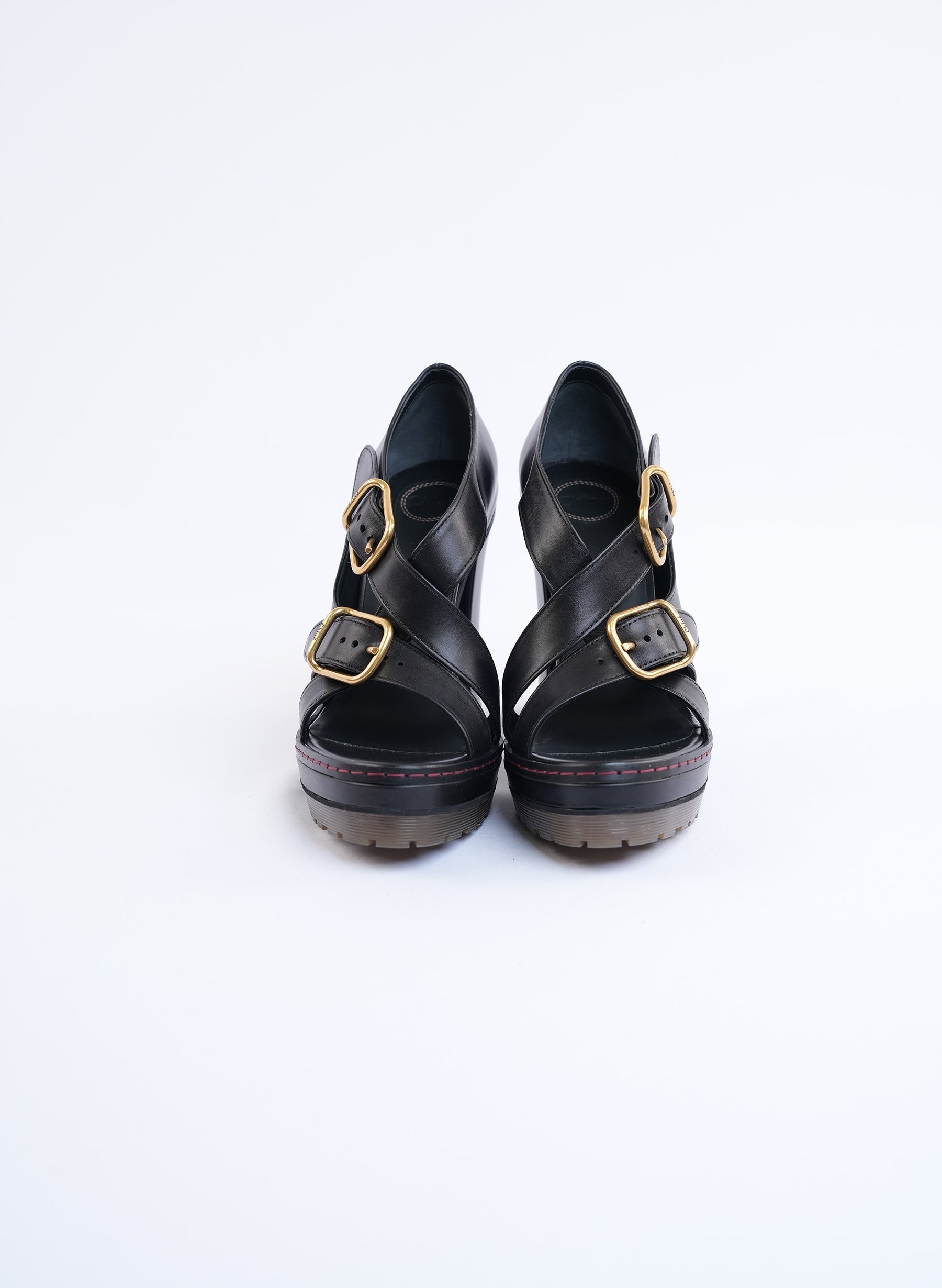 Sandales compensées en cuir Chloé