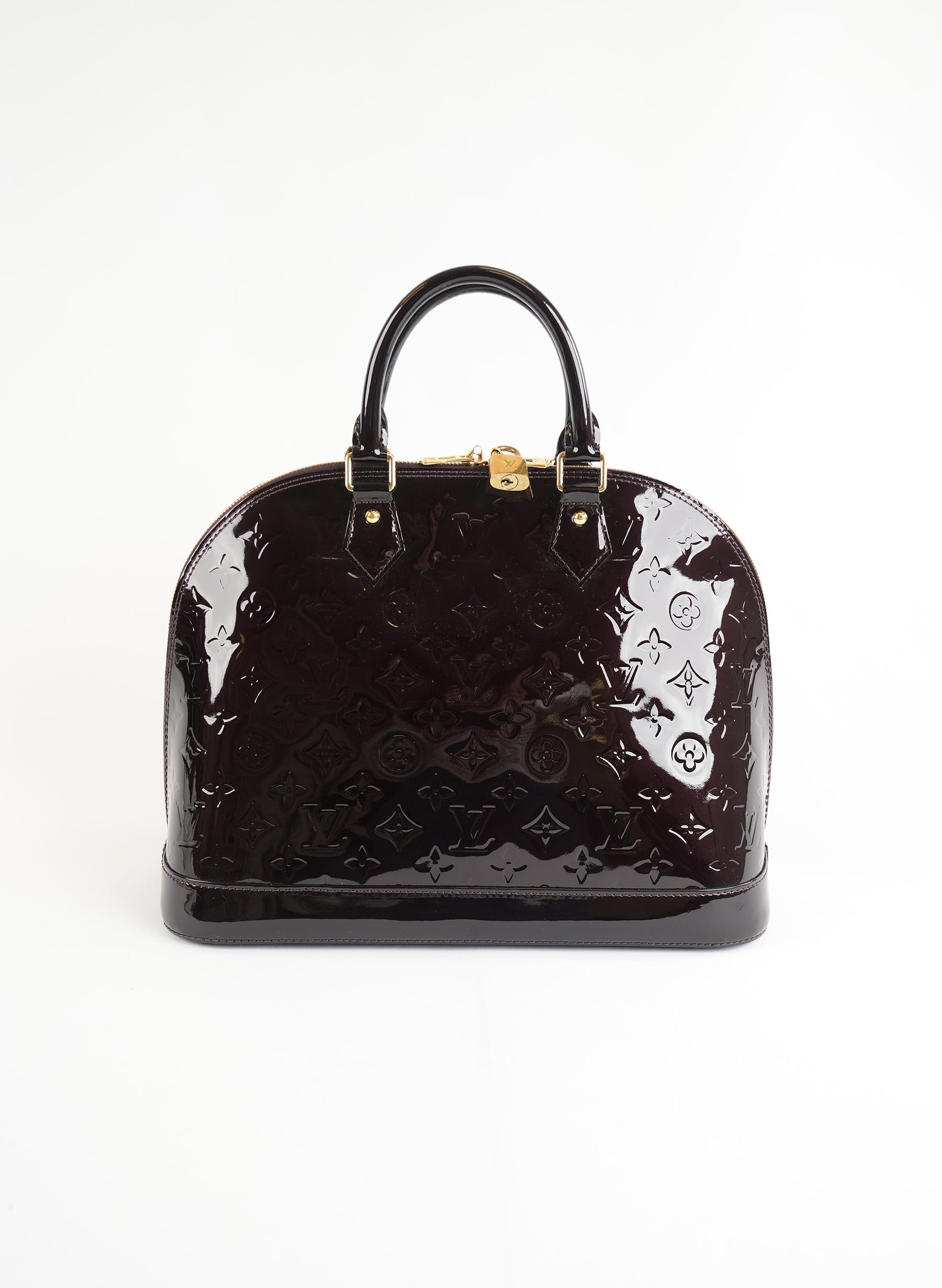 Louis Vuitton Vernis Alma GM Maroon Handlebag