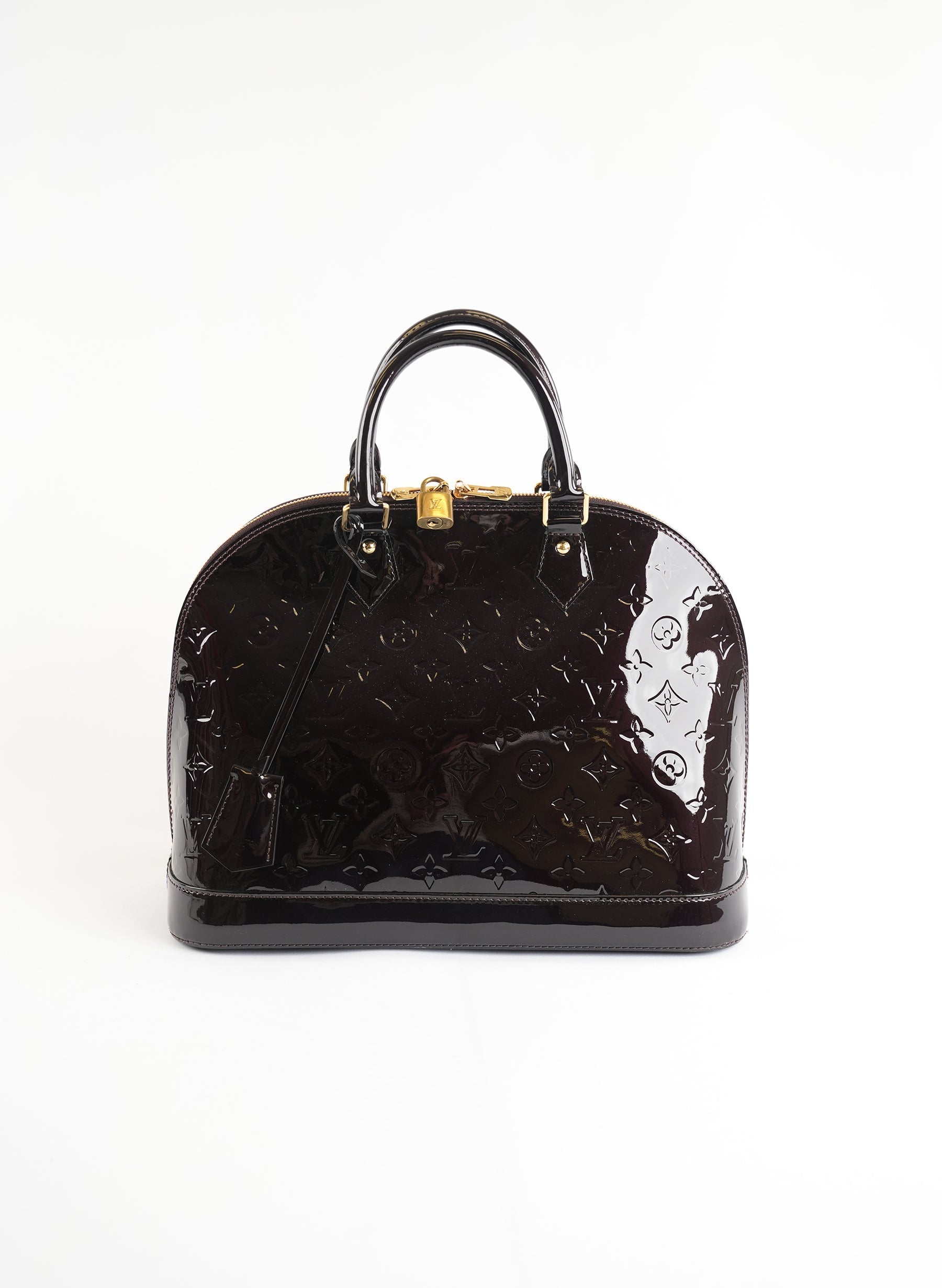 Louis Vuitton Vernis Alma GM Maroon Handlebag
