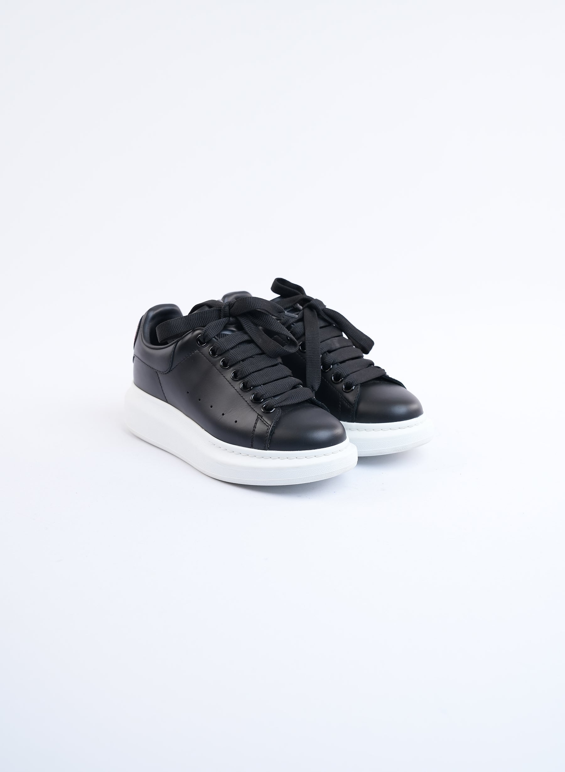 Baskets en cuir noir Alexander McQueen