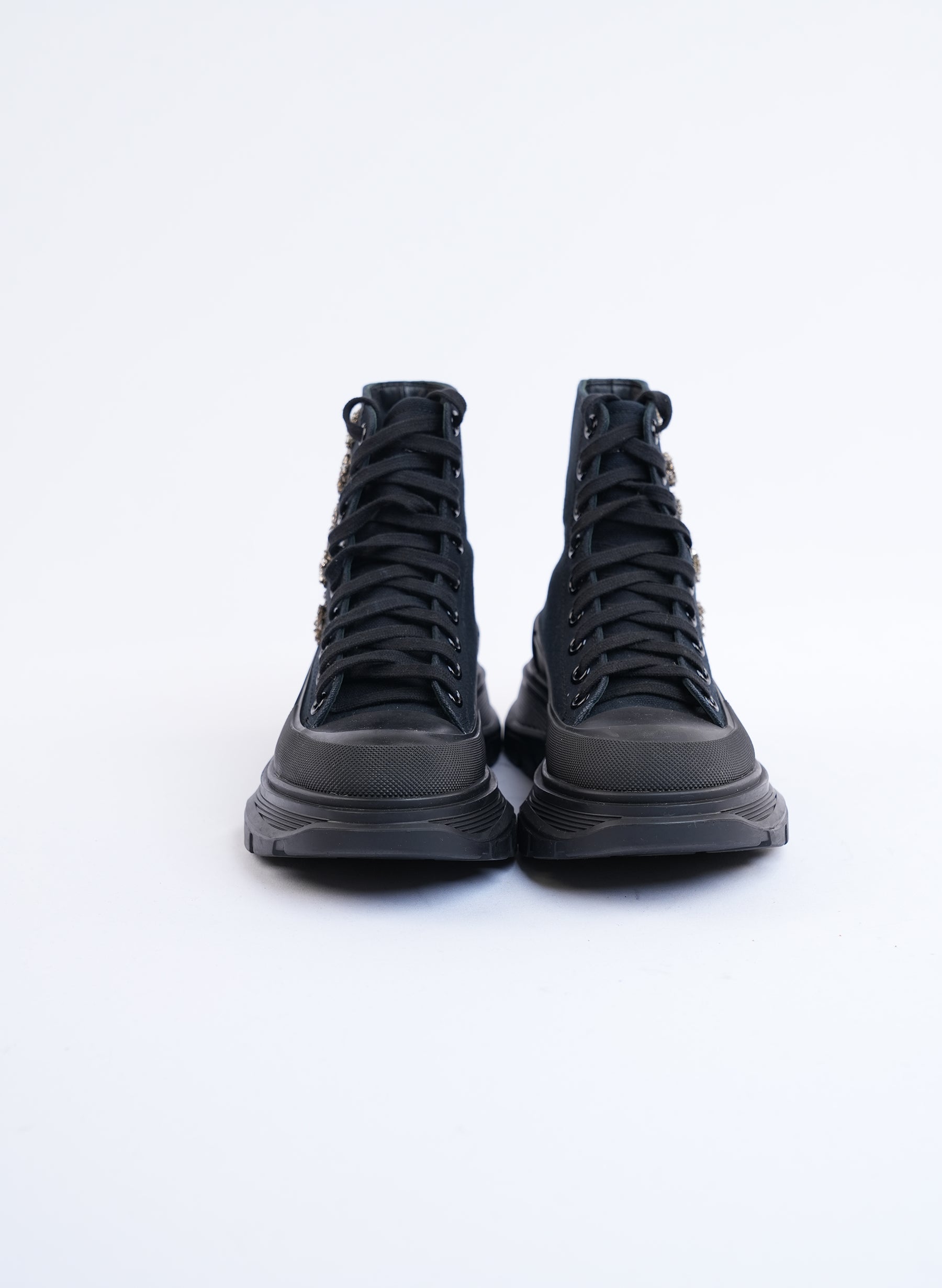 Bottes noires ornées Alexander McQueen