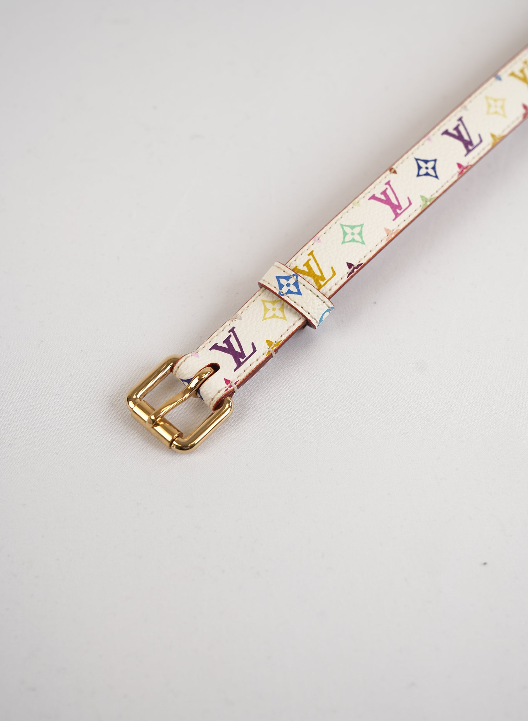 Ceinture Louis Vuitton édition limitée Takashi Murakami multicolore