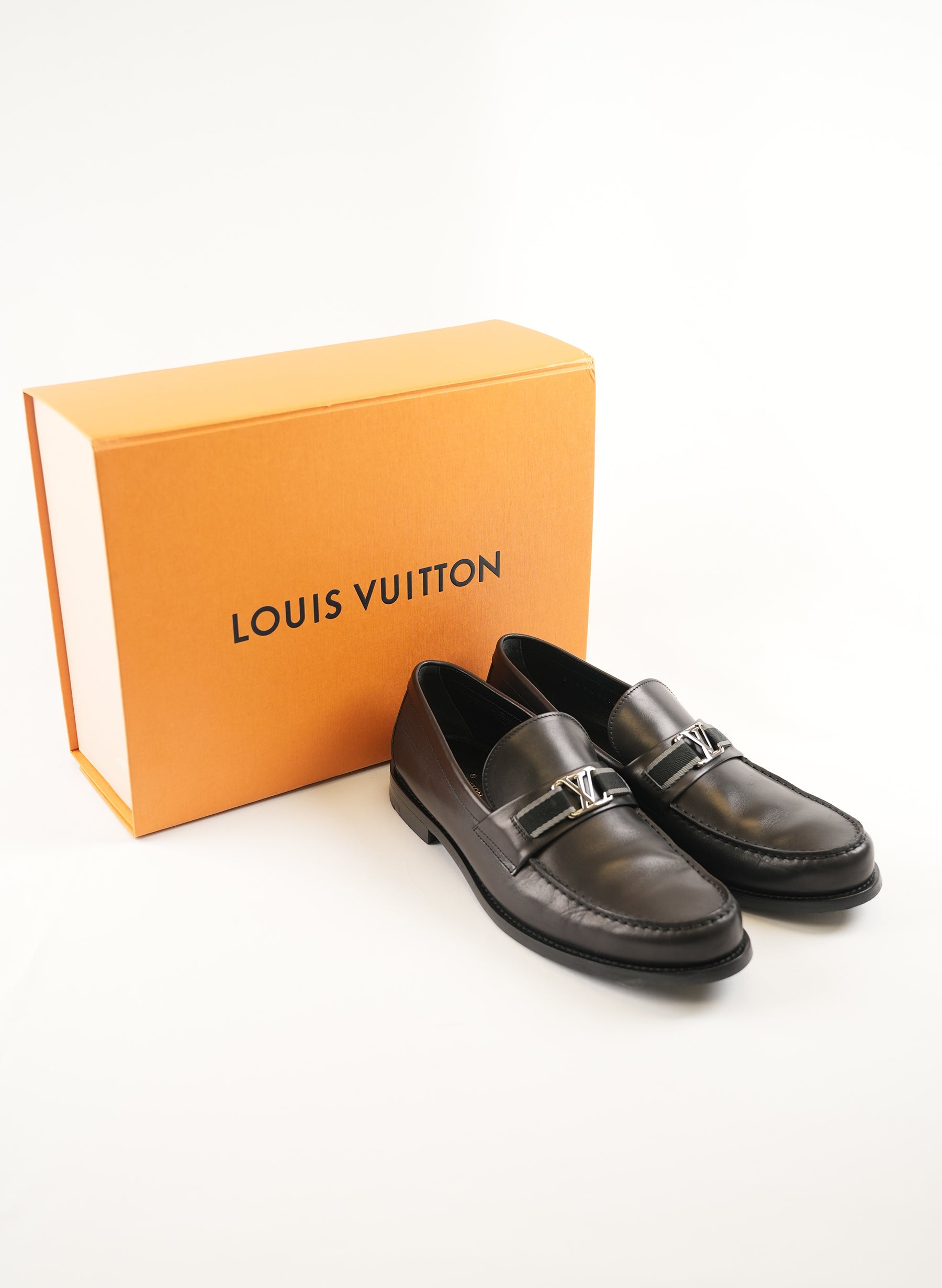 Louis Vuitton Calfskin Black Loafers