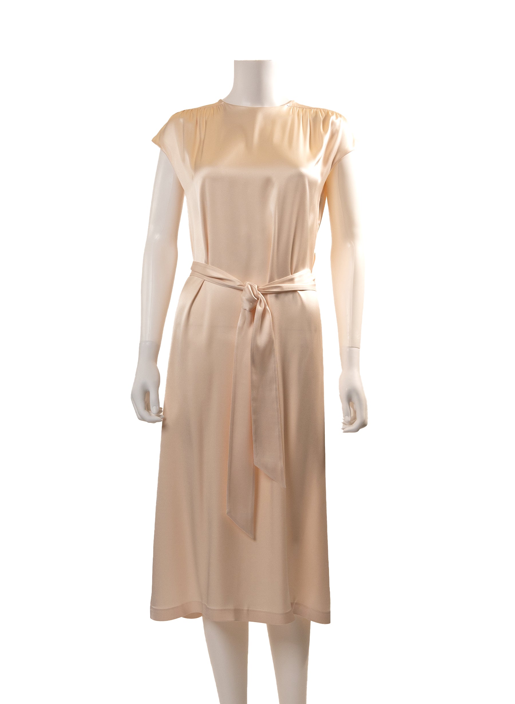 sachin and babi light blue dress LORO PIANA red silk cady JO Belted Shift Dress S For Sale at 1stDibs