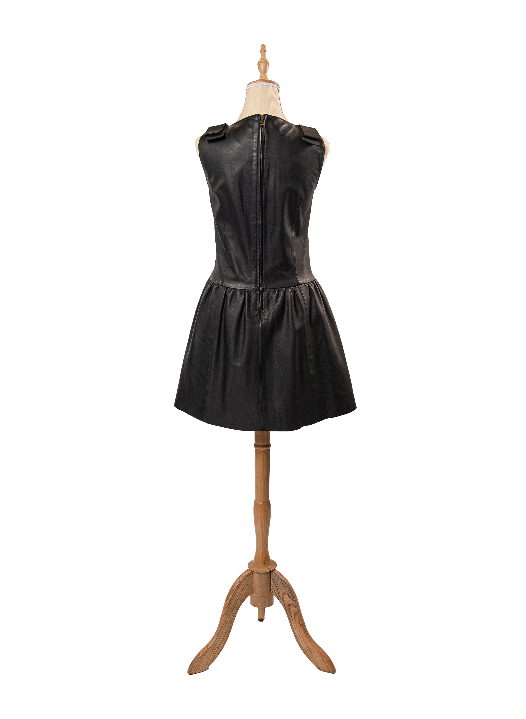 Red Valentino Sleveless Lambskin Mini Dress