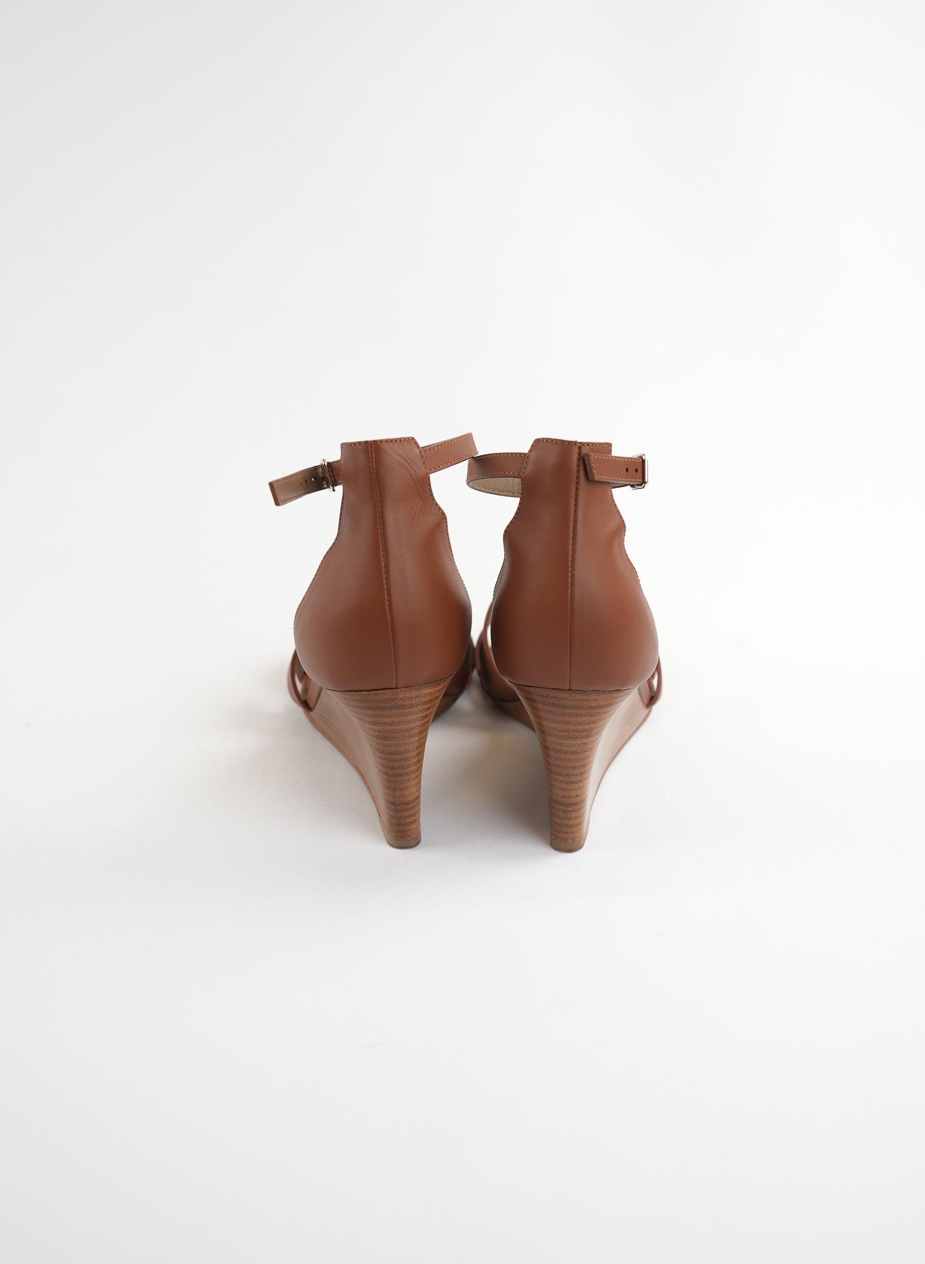 Sandales compensées Hermès Legend en cuir de veau