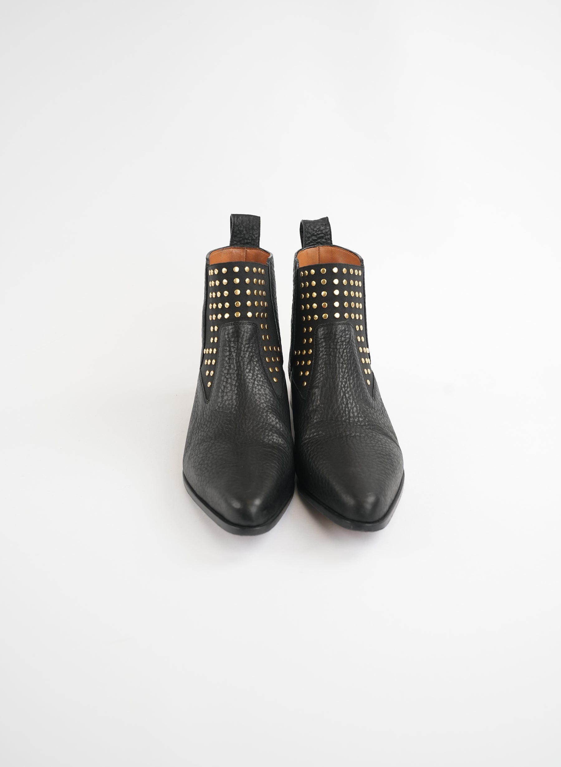 Chloé Leather Studded Accents Chelsea Boots
