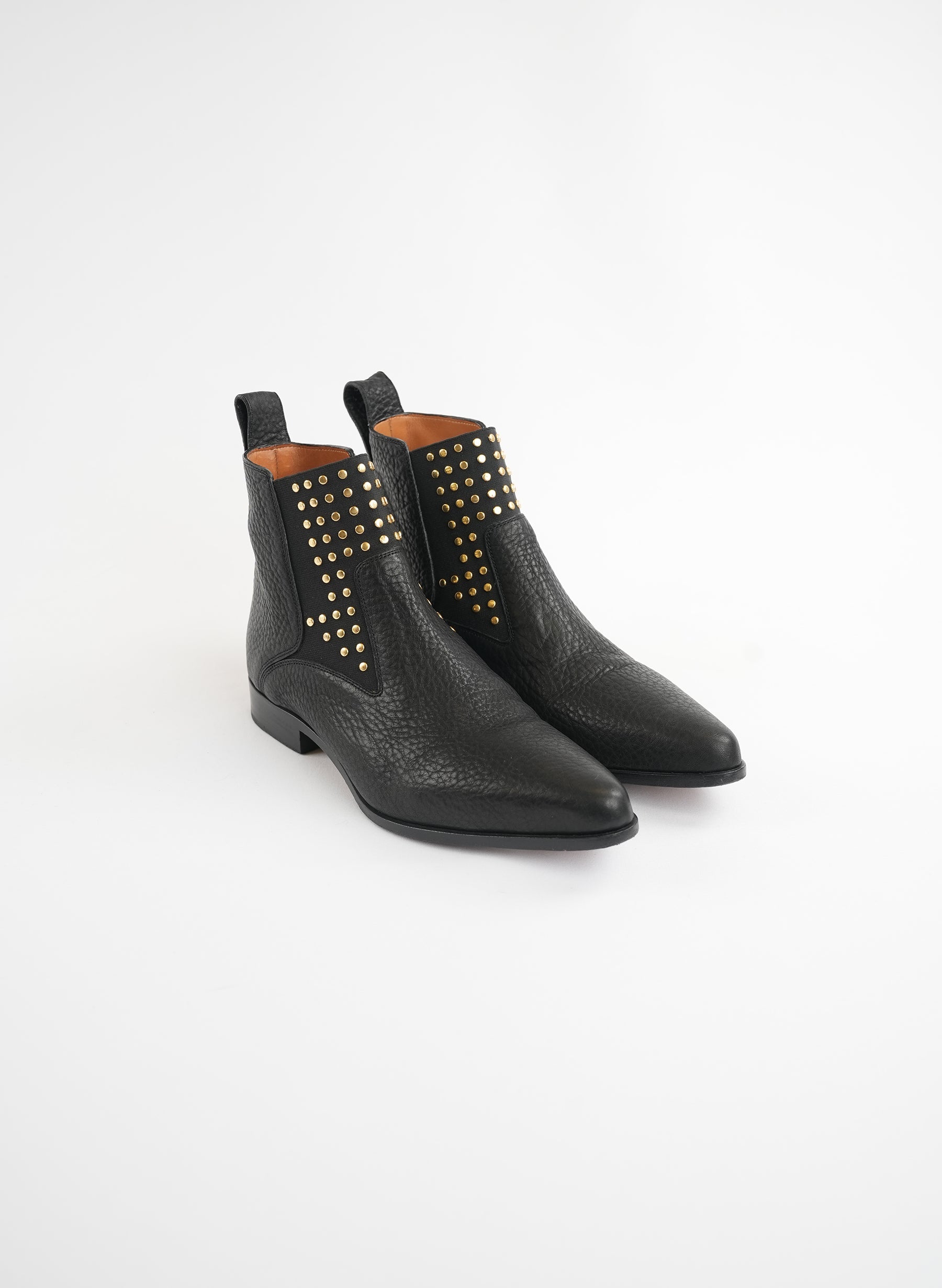 Chloé Leather Studded Accents Chelsea Boots