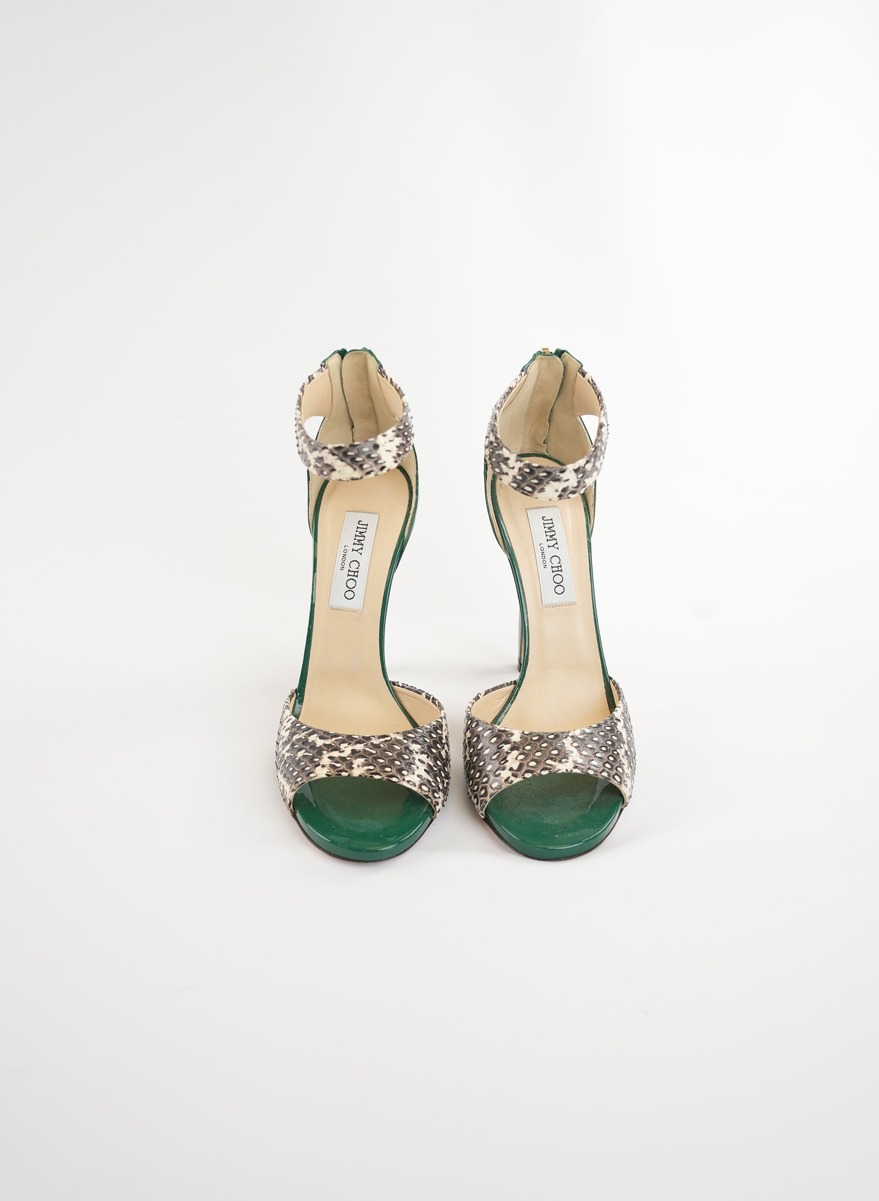 Jimmy Choo Animal Print Leather Sandals