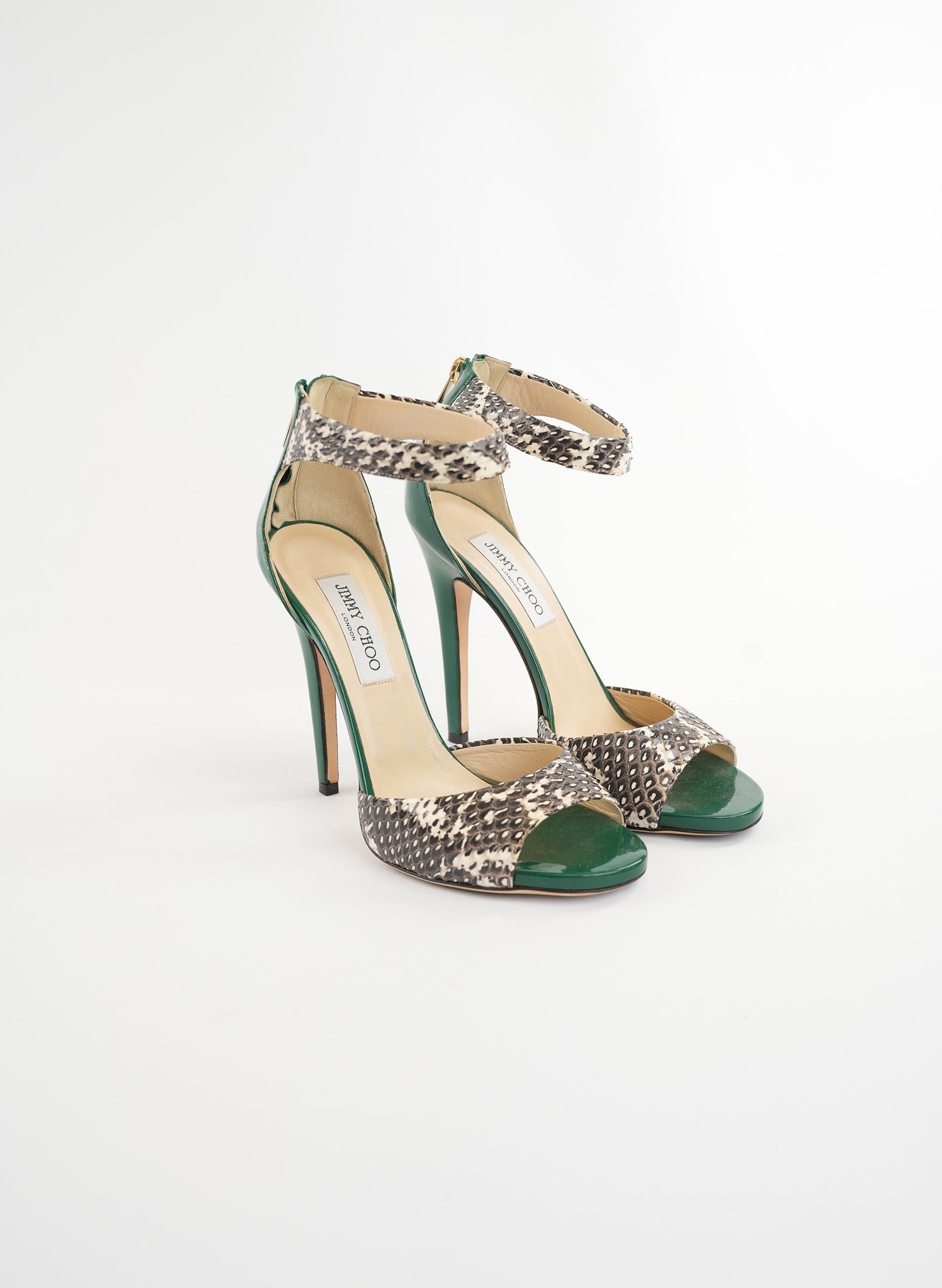 Jimmy Choo Animal Print Leather Sandals