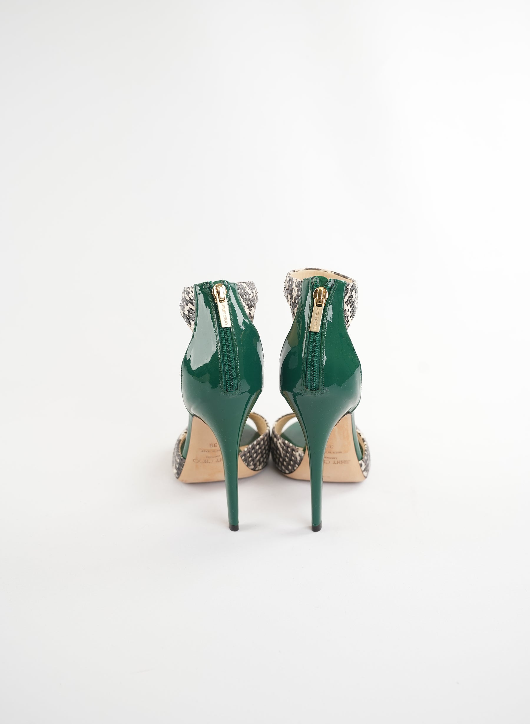 Jimmy Choo Animal Print Leather Sandals