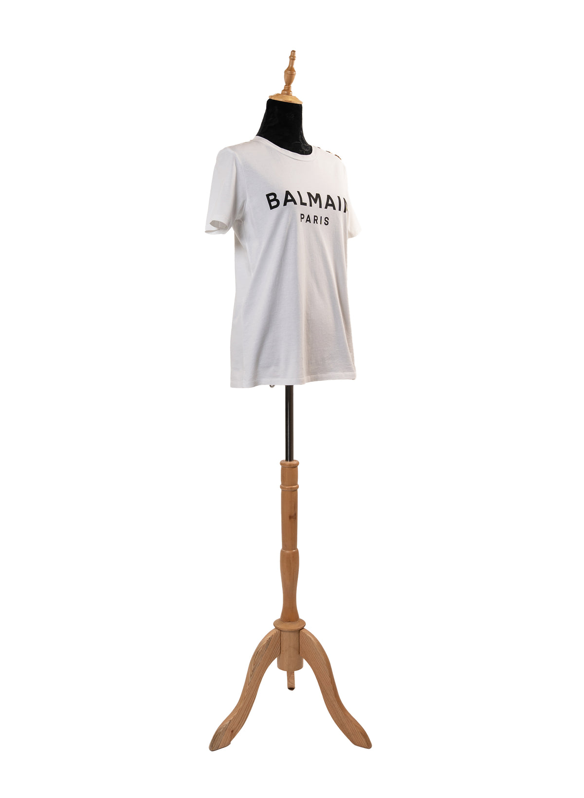 T-shirt Balmain à logo orné de boutons
