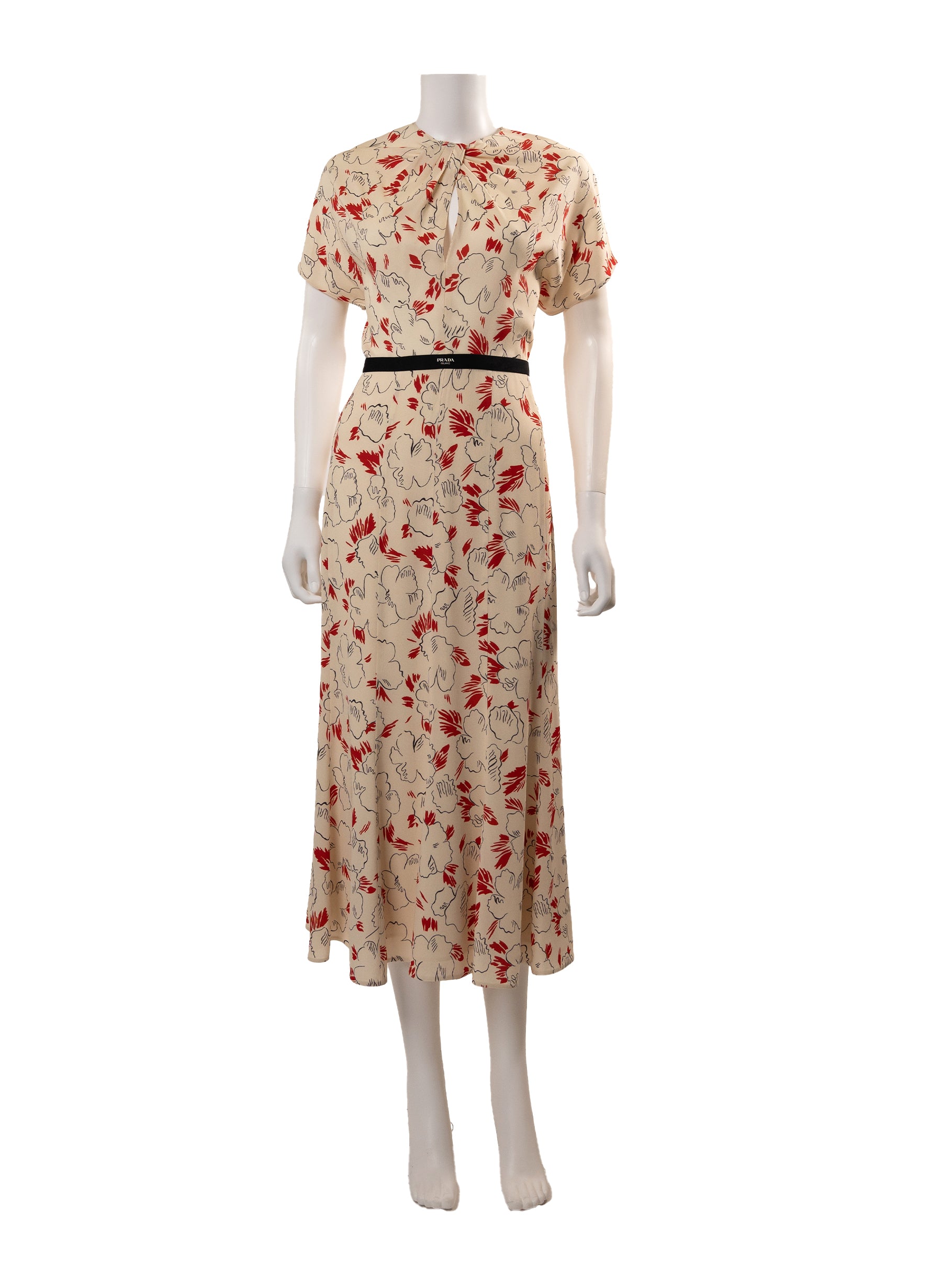 Robe Prada Primula imprimée Sabl√©