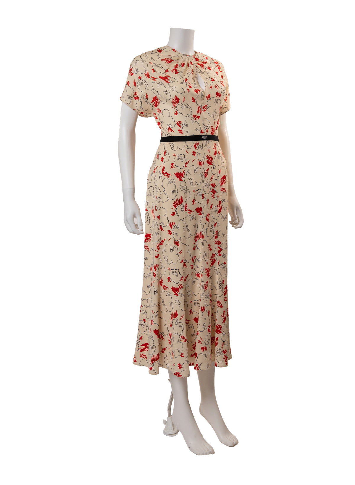 Robe Prada Primula imprimée Sabl√©