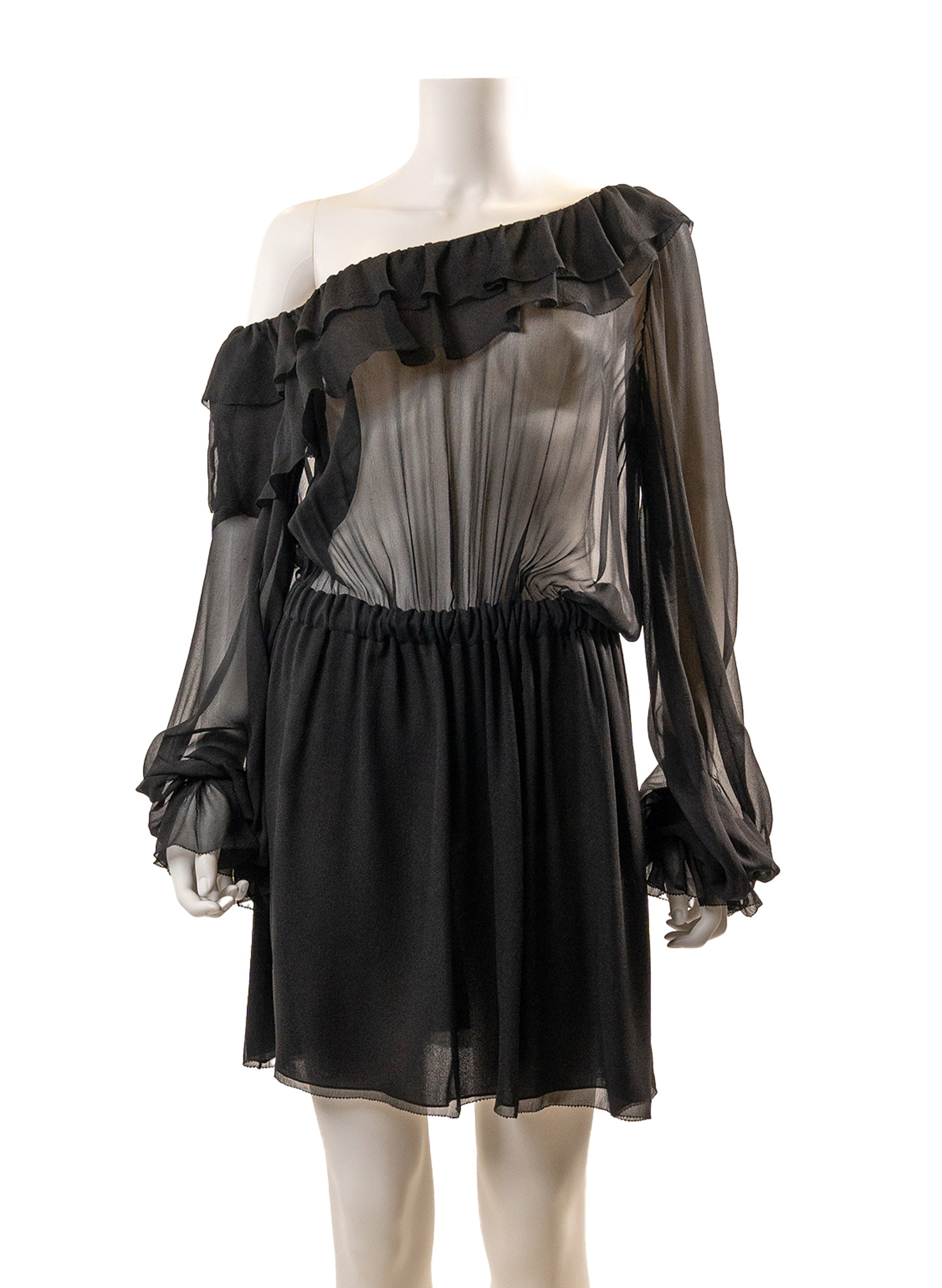 Robe en soie Saint Laurent mi-longue