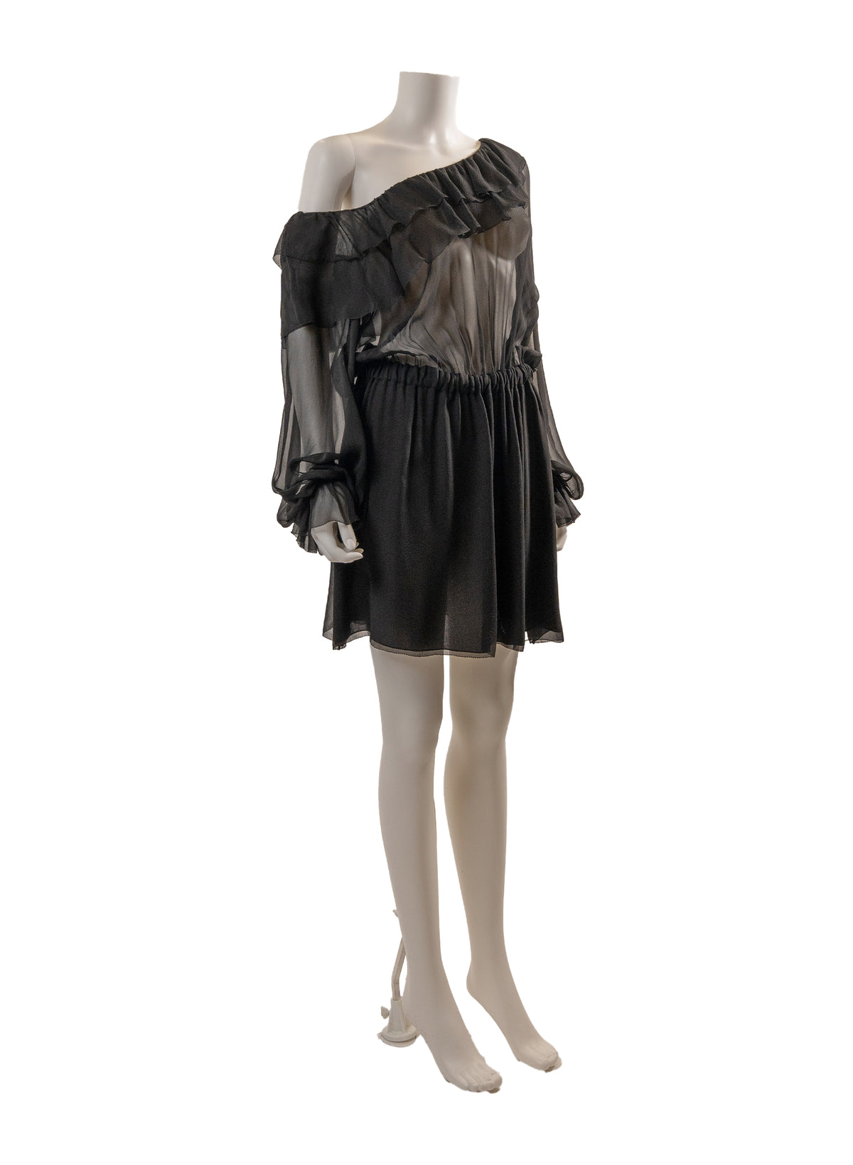 Robe en soie Saint Laurent mi-longue
