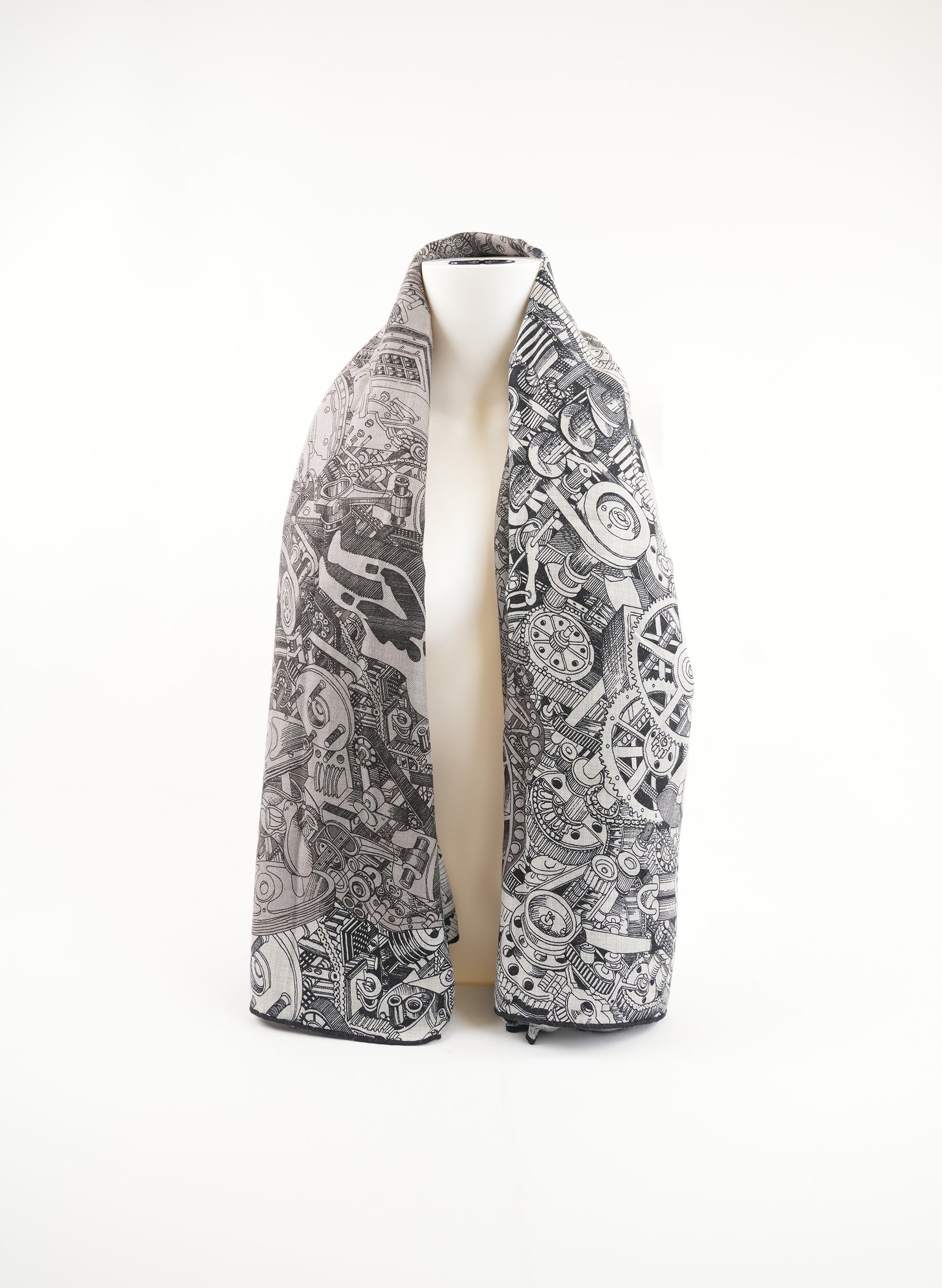 Hermès Cashmere Wool Blend Print Shawl