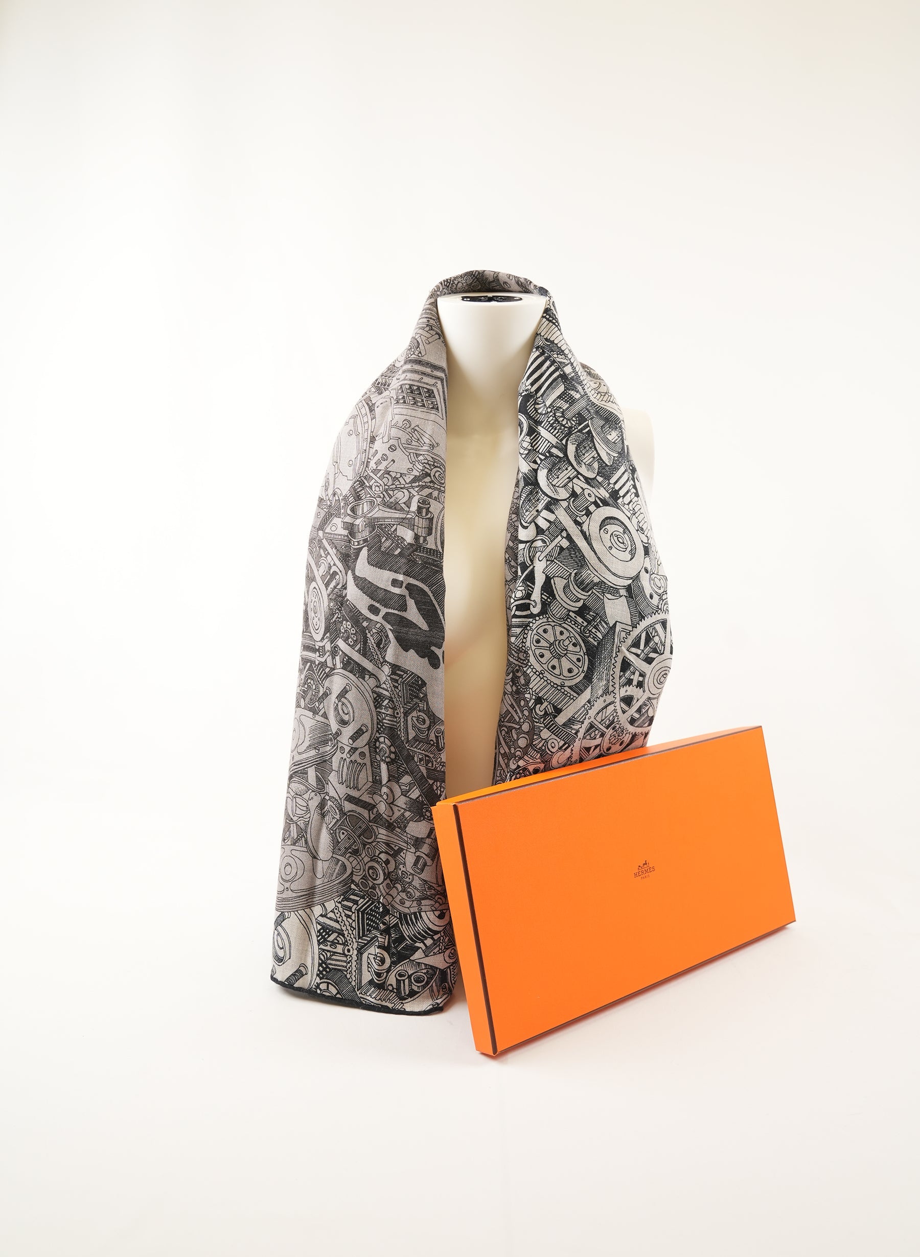 Hermès Cashmere Wool Blend Print Shawl