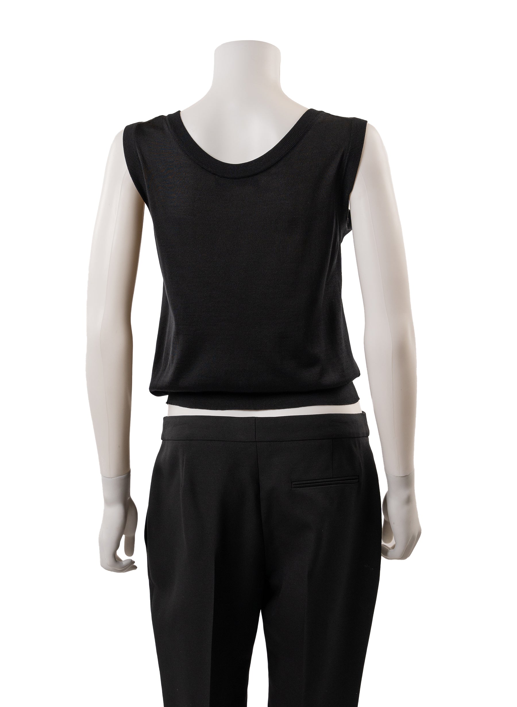 Chemisier sans manches en soie orné de dentelle Dolce & Gabbana