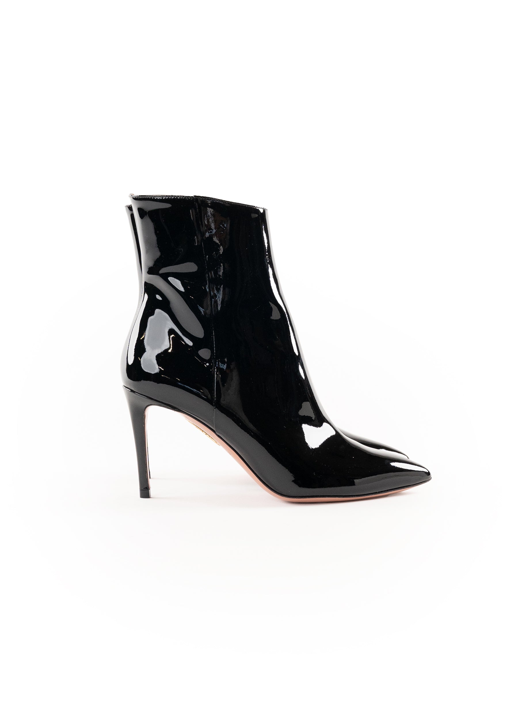 Bottines vernies à bout pointu Alma d'Aquazzura