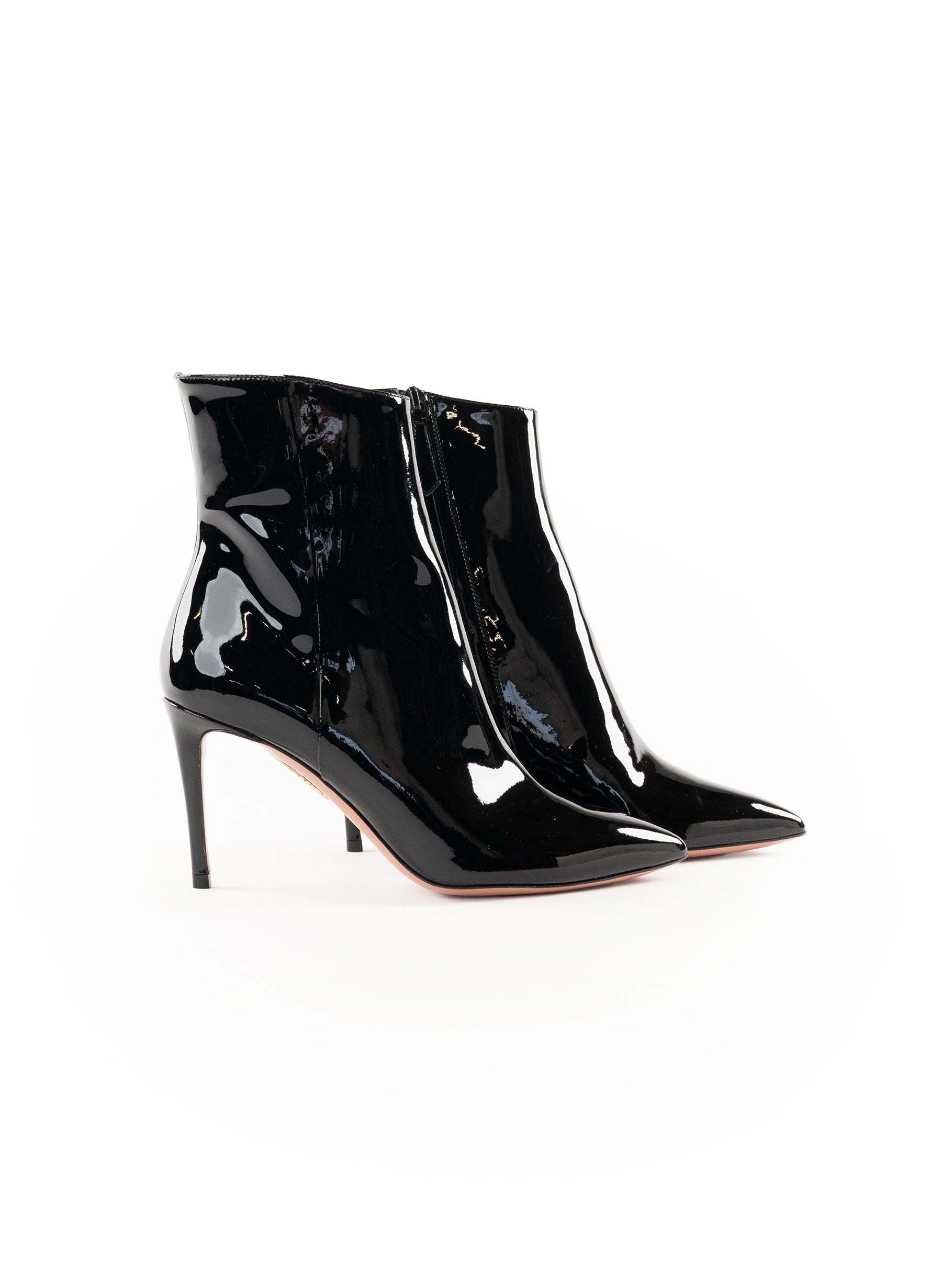 Bottines vernies à bout pointu Alma d'Aquazzura