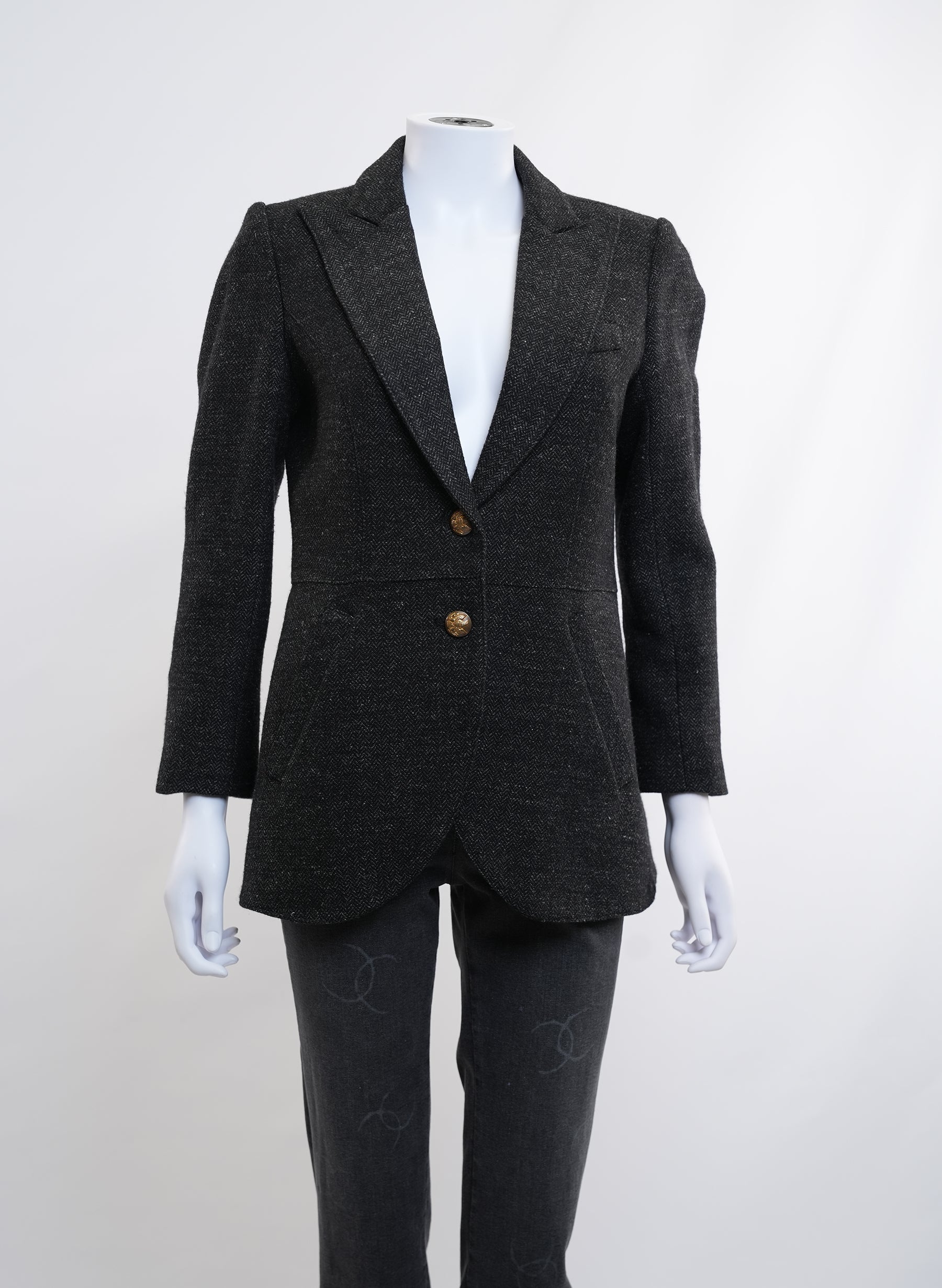 Smythe Charcoal Wool Blazer